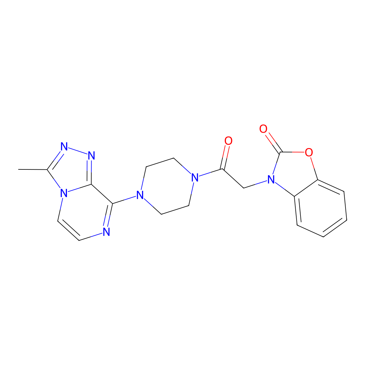 3-(2-(4-(3-methyl-[1,2,4]triazolo[4,3-a]pyrazin-8-yl)piperazin-1-yl)-2-oxoethyl)benzo[d]oxazol-2(3H)-one molecular structure, CAS 2034280-23-2