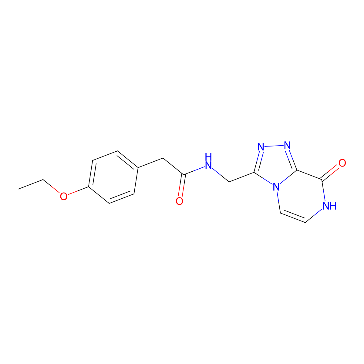 2-(4-ethoxyphenyl)-N-({8-hydroxy-[1,2,4]triazolo[4,3-a]pyrazin-3-yl}methyl)acetamide molecular structure, CAS 2034280-37-8