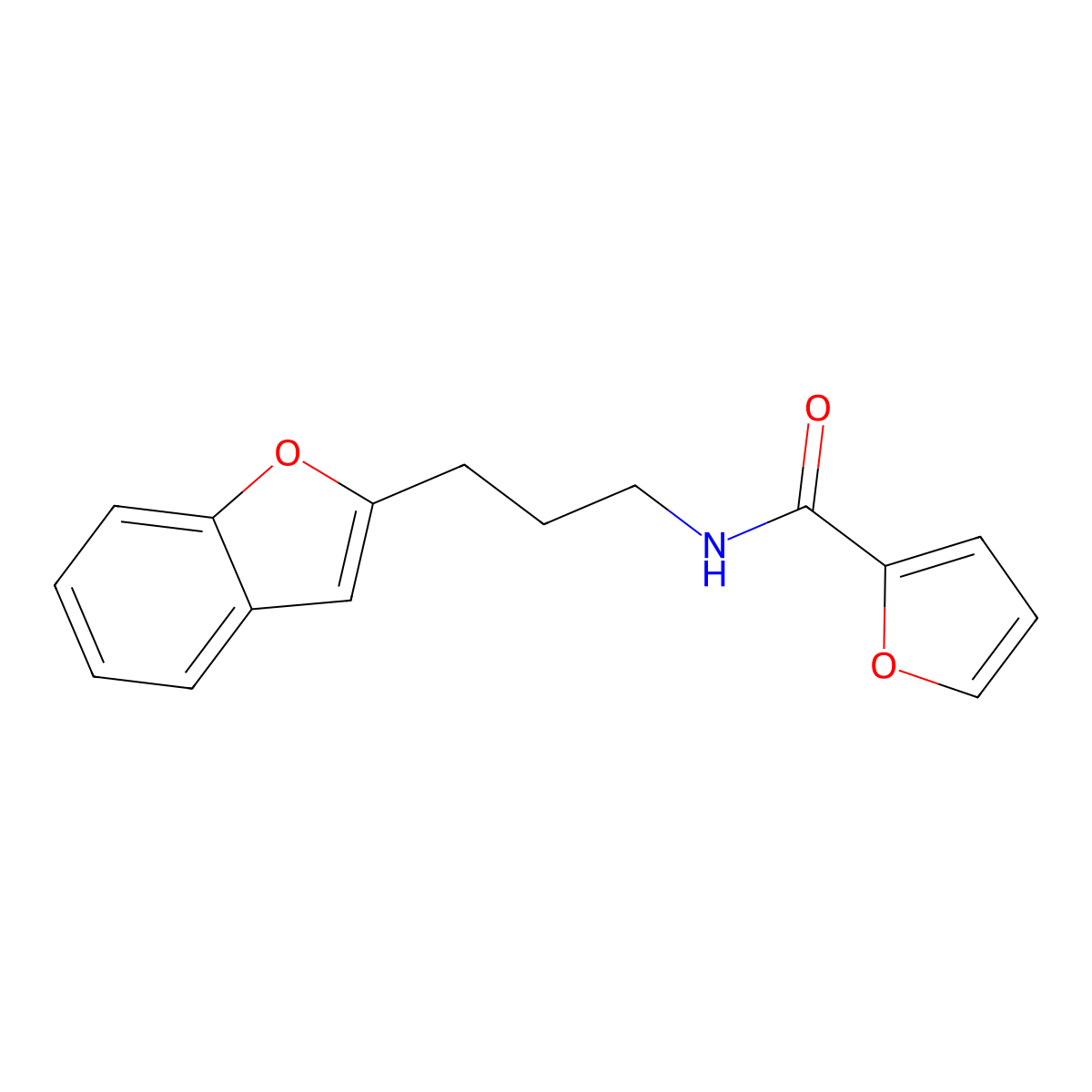 N-(3-(benzofuran-2-yl)propyl)furan-2-carboxamide molecular structure, CAS 2034280-46-9