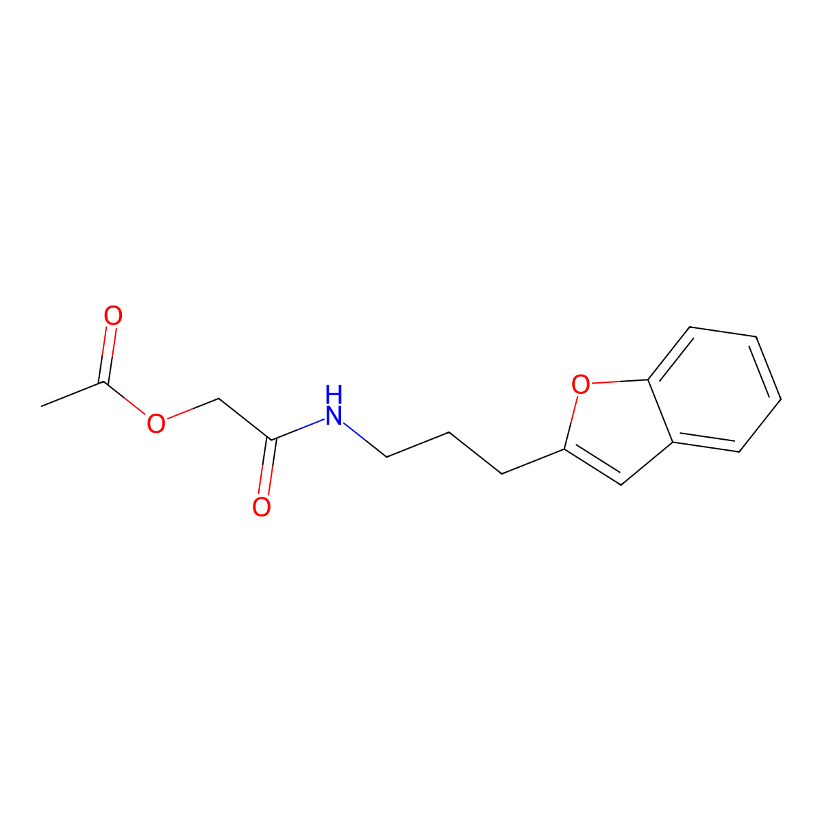 2-((3-(Benzofuran-2-yl)propyl)amino)-2-oxoethyl acetate molecular structure, CAS 2034281-14-4