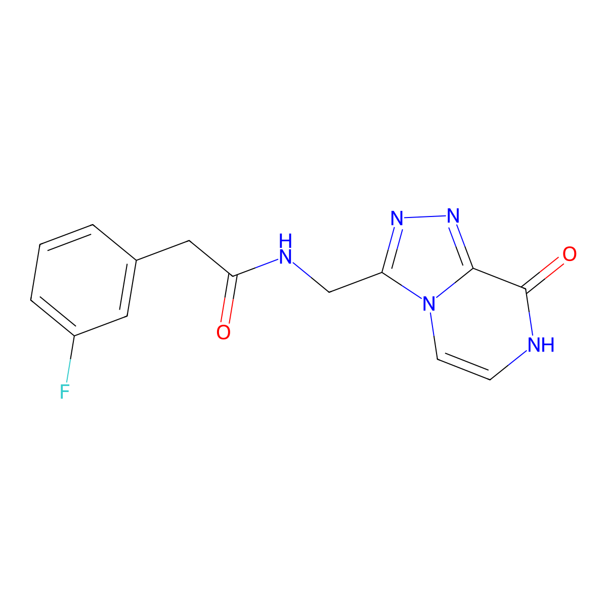 2-(3-fluorophenyl)-N-((8-hydroxy-[1,2,4]triazolo[4,3-a]pyrazin-3-yl)methyl)acetamide molecular structure, CAS 2034281-52-0