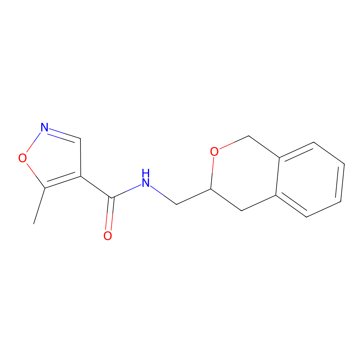 N-(isochroman-3-ylmethyl)-5-methylisoxazole-4-carboxamide molecular structure, CAS 2034281-61-1