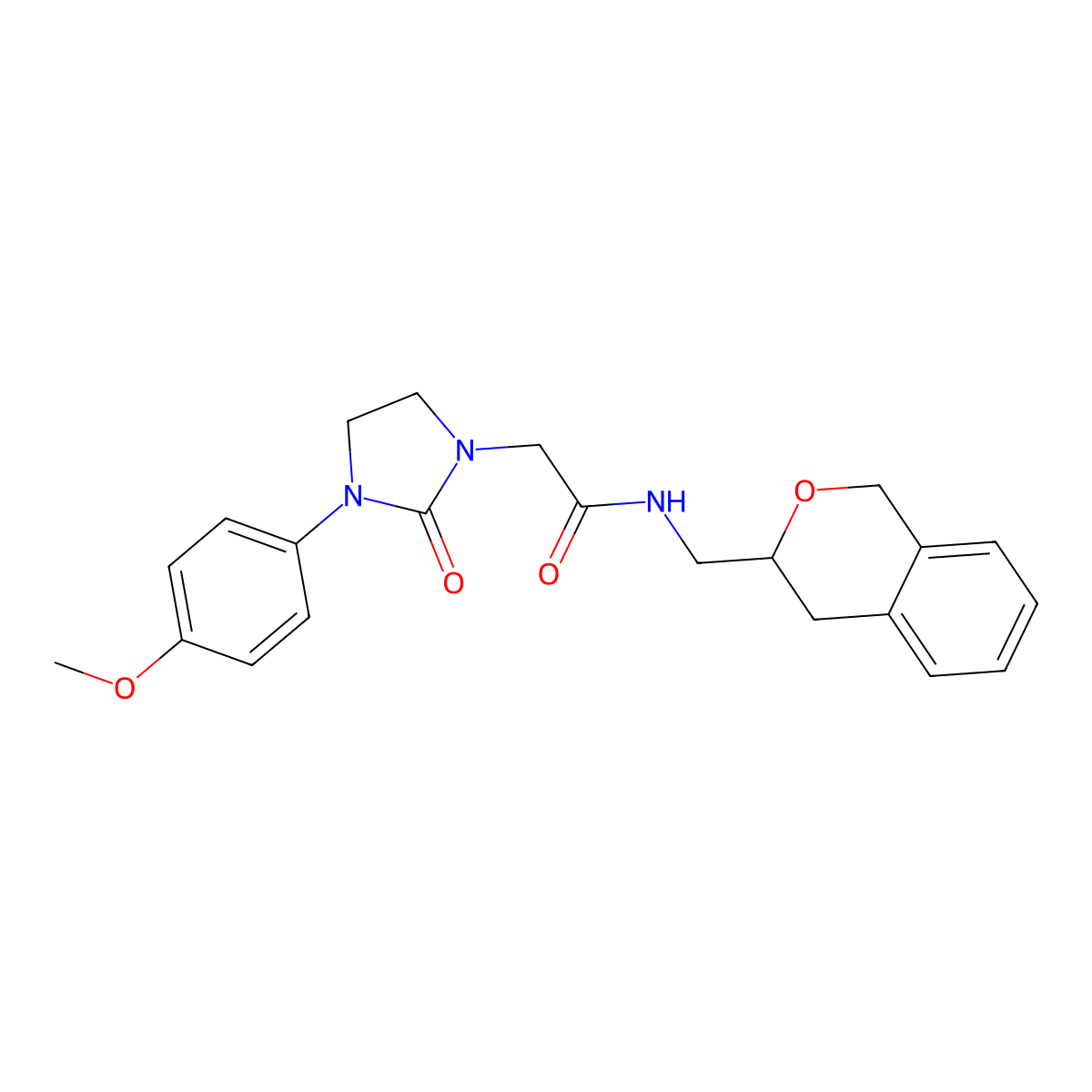 N-(isochroman-3-ylmethyl)-2-(3-(4-methoxyphenyl)-2-oxoimidazolidin-1-yl)acetamide molecular structure, CAS 2034281-67-7
