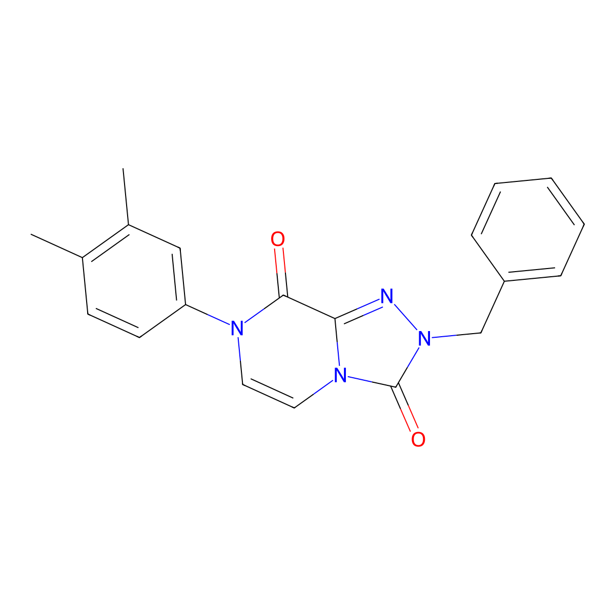 2-benzyl-7-(3,4-dimethylphenyl)-[1,2,4]triazolo[4,3-a]pyrazine-3,8(2H,7H)-dione molecular structure, CAS 2034281-88-2