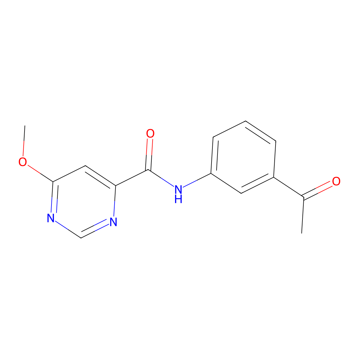 N-(3-acetylphenyl)-6-methoxypyrimidine-4-carboxamide molecular structure, CAS 2034281-90-6