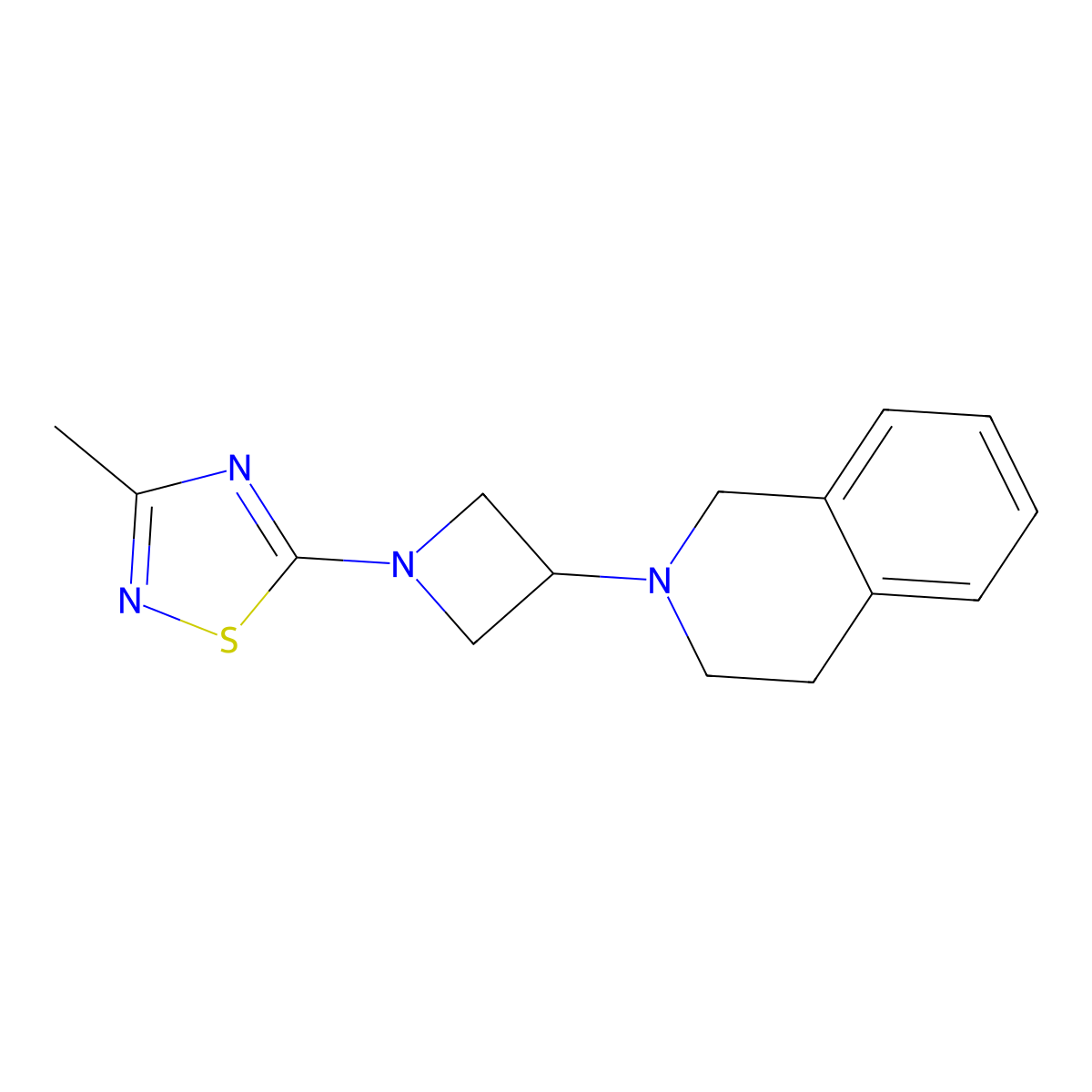 5-(3-(3,4-dihydroisoquinolin-2(1H)-yl)azetidin-1-yl)-3-methyl-1,2,4-thiadiazole molecular structure, CAS 2034281-96-2