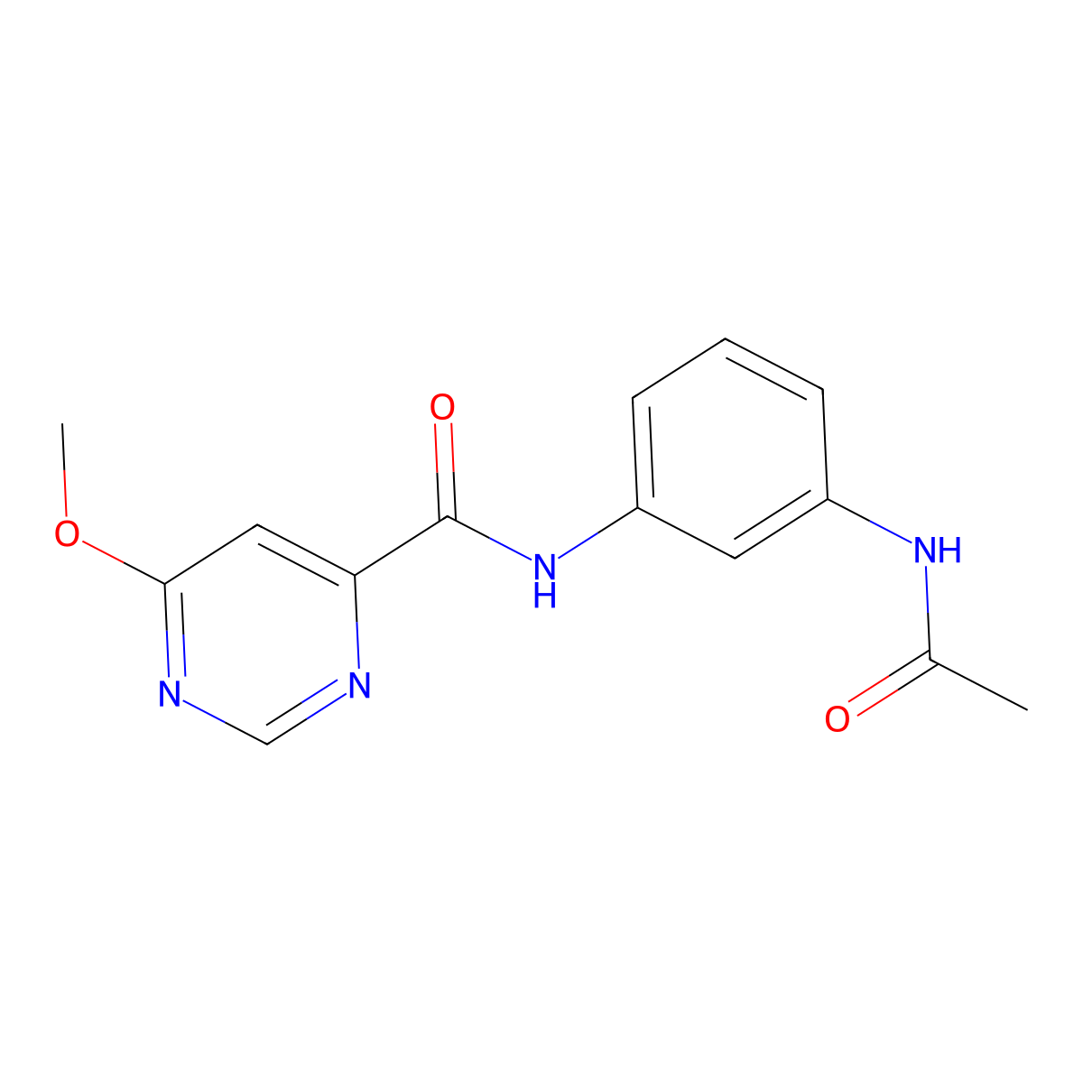 N-(3-acetamidophenyl)-6-methoxypyrimidine-4-carboxamide molecular structure, CAS 2034281-99-5