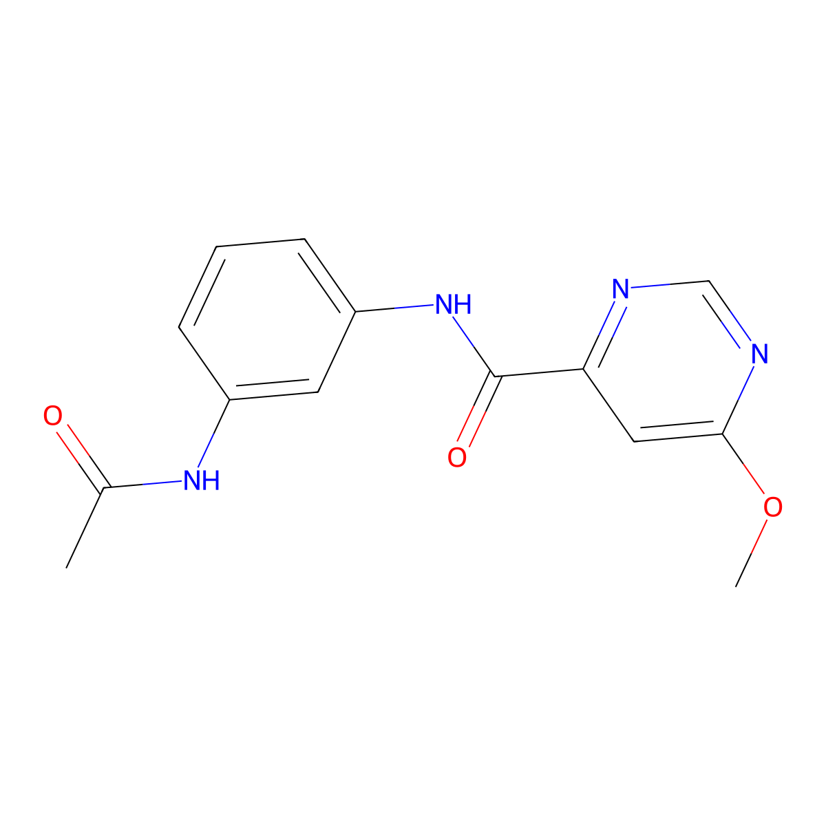 N-(3-acetamidophenyl)-6-methoxypyrimidine-4-carboxamide molecular structure, CAS 2034281-99-5