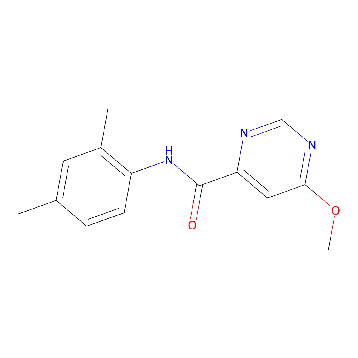 N-(2,4-dimethylphenyl)-6-methoxypyrimidine-4-carboxamide molecular structure, CAS 2034282-10-3