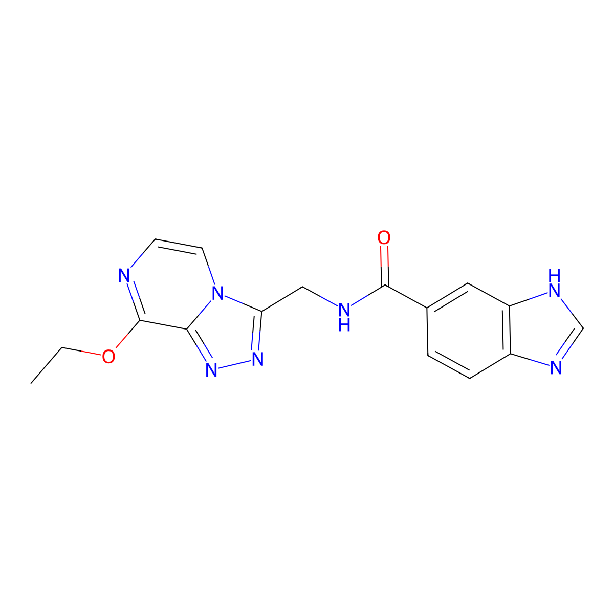 N-((8-ethoxy-[1,2,4]triazolo[4,3-a]pyrazin-3-yl)methyl)-1H-benzo[d]imidazole-5-carboxamide molecular structure, CAS 2034282-22-7