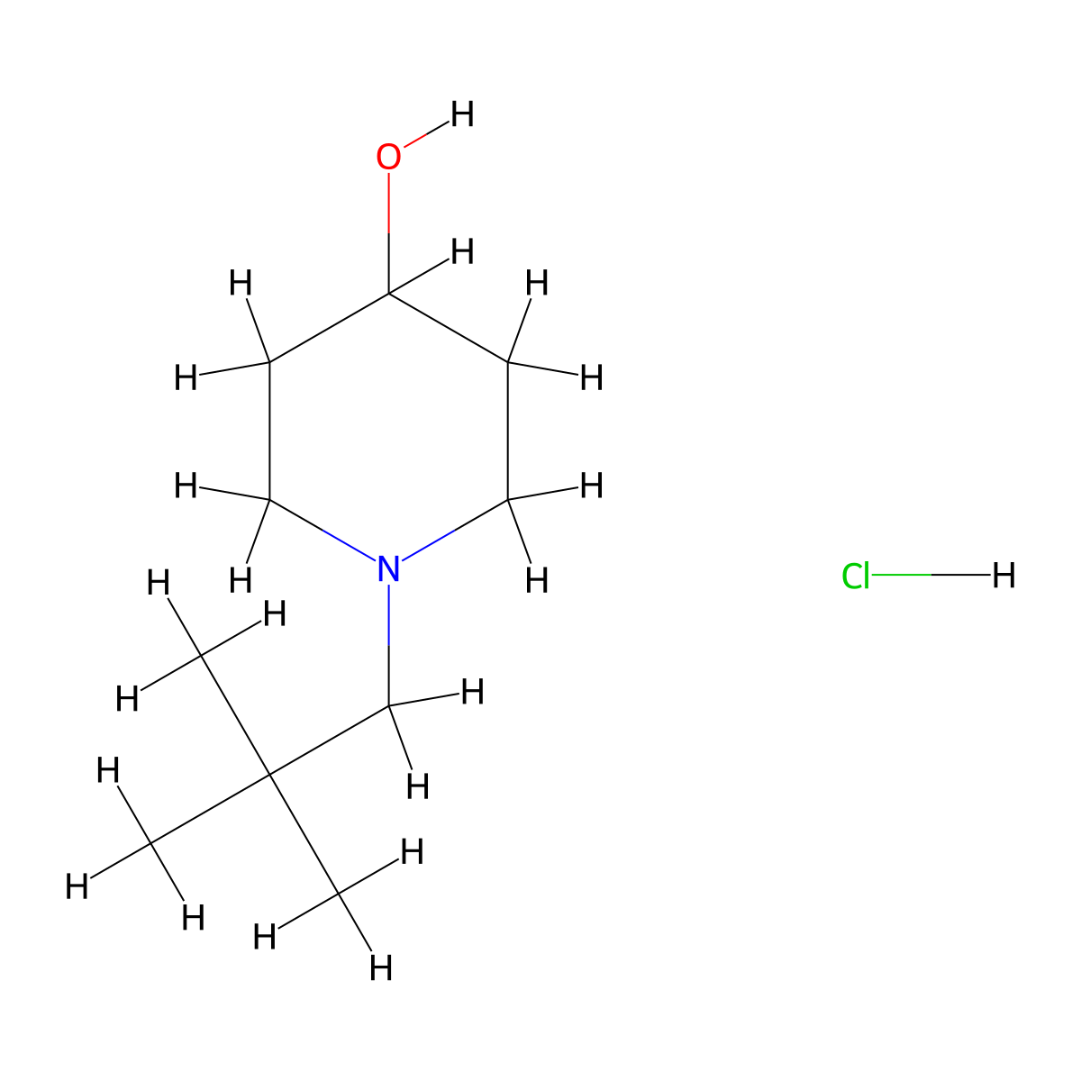 1-Neopentylpiperidin-4-ol hydrochloride molecular structure, CAS 2034282-29-4