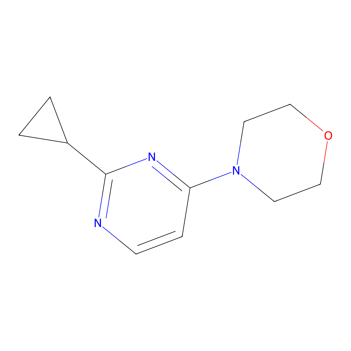 4-(2-Cyclopropylpyrimidin-4-yl)morpholine molecular structure, CAS 2034282-33-0
