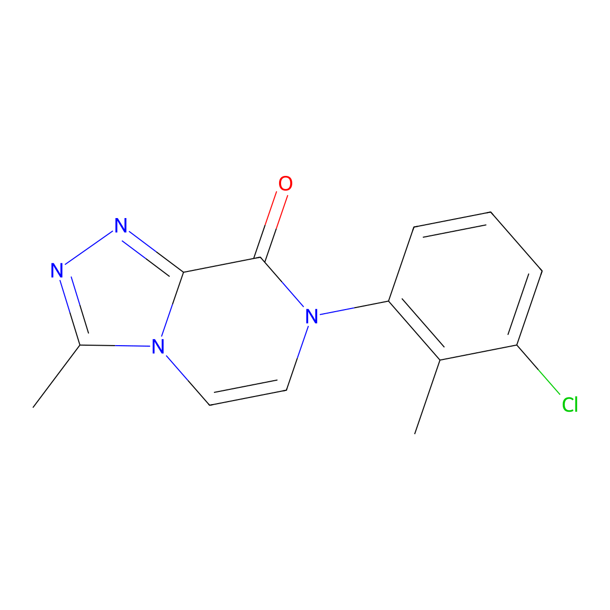 7-(3-chloro-2-methylphenyl)-3-methyl-[1,2,4]triazolo[4,3-a]pyrazin-8(7H)-one molecular structure, CAS 2034282-42-1