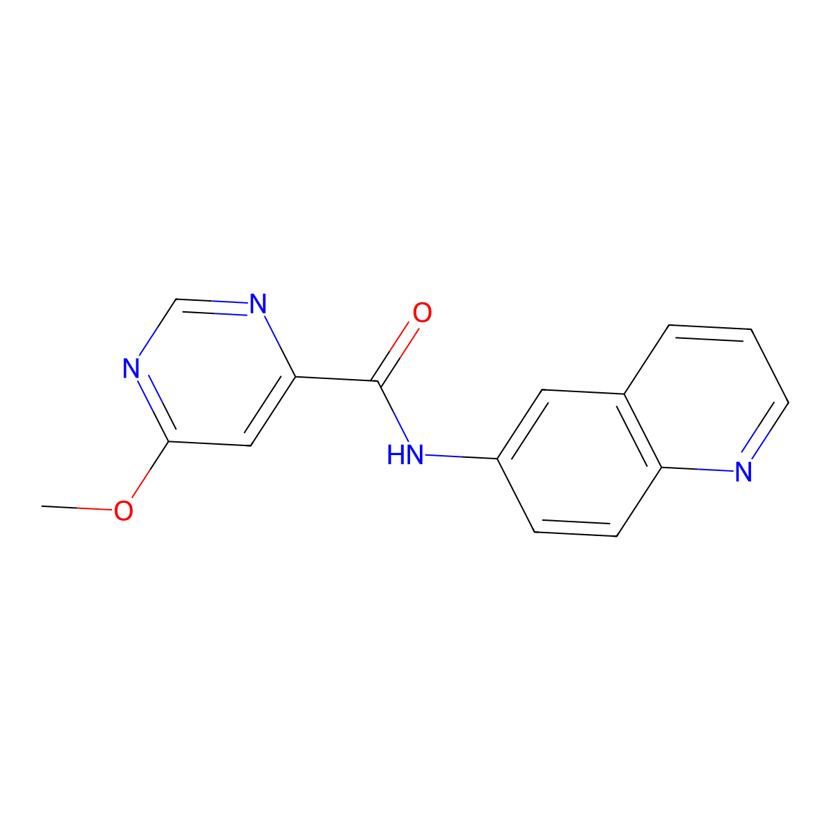 6-methoxy-N-(quinolin-6-yl)pyrimidine-4-carboxamide molecular structure, CAS 2034282-47-6