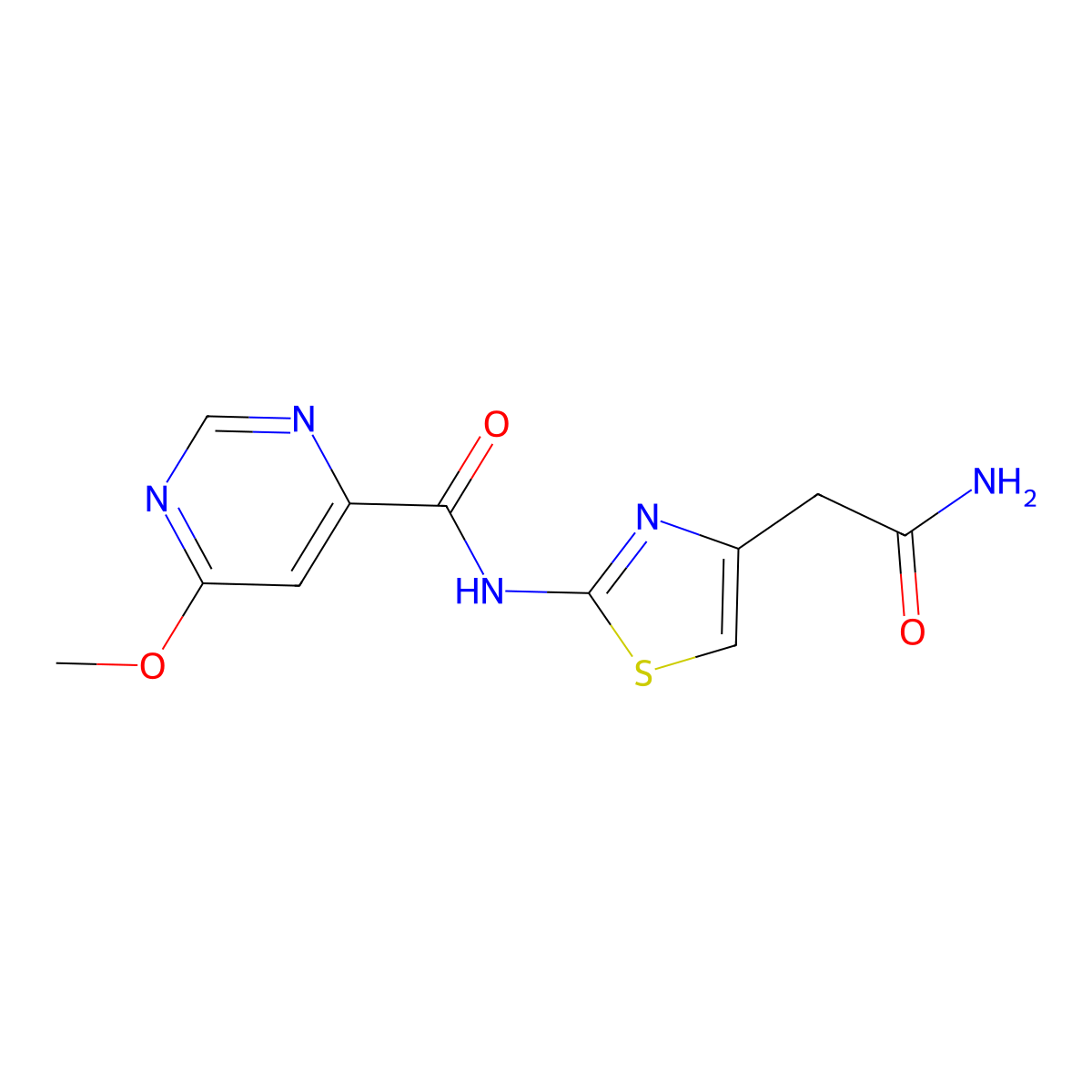 N-(4-(2-amino-2-oxoethyl)thiazol-2-yl)-6-methoxypyrimidine-4-carboxamide molecular structure, CAS 2034282-58-9