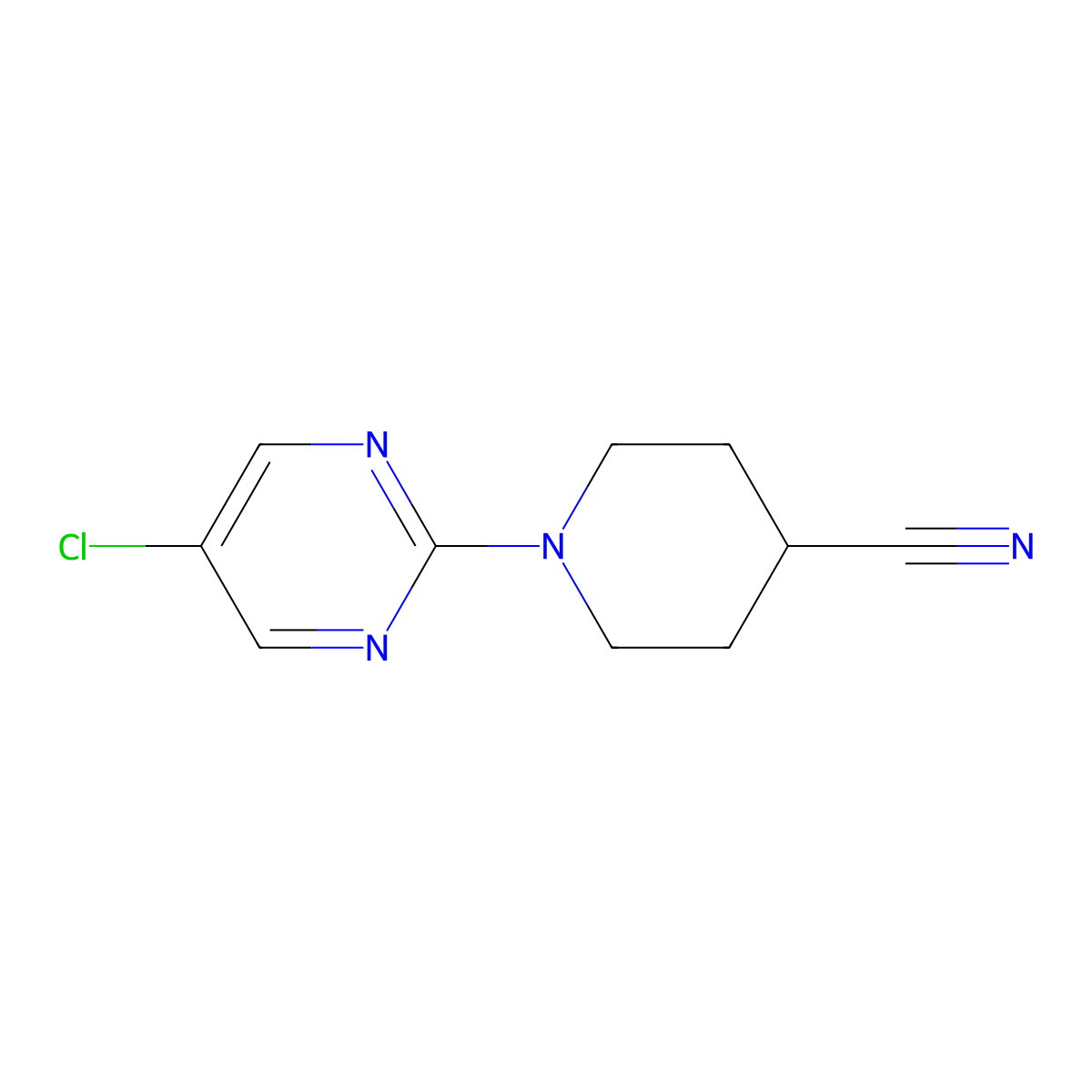1-(5-Chloropyrimidin-2-yl)piperidine-4-carbonitrile molecular structure, CAS 2034282-98-7
