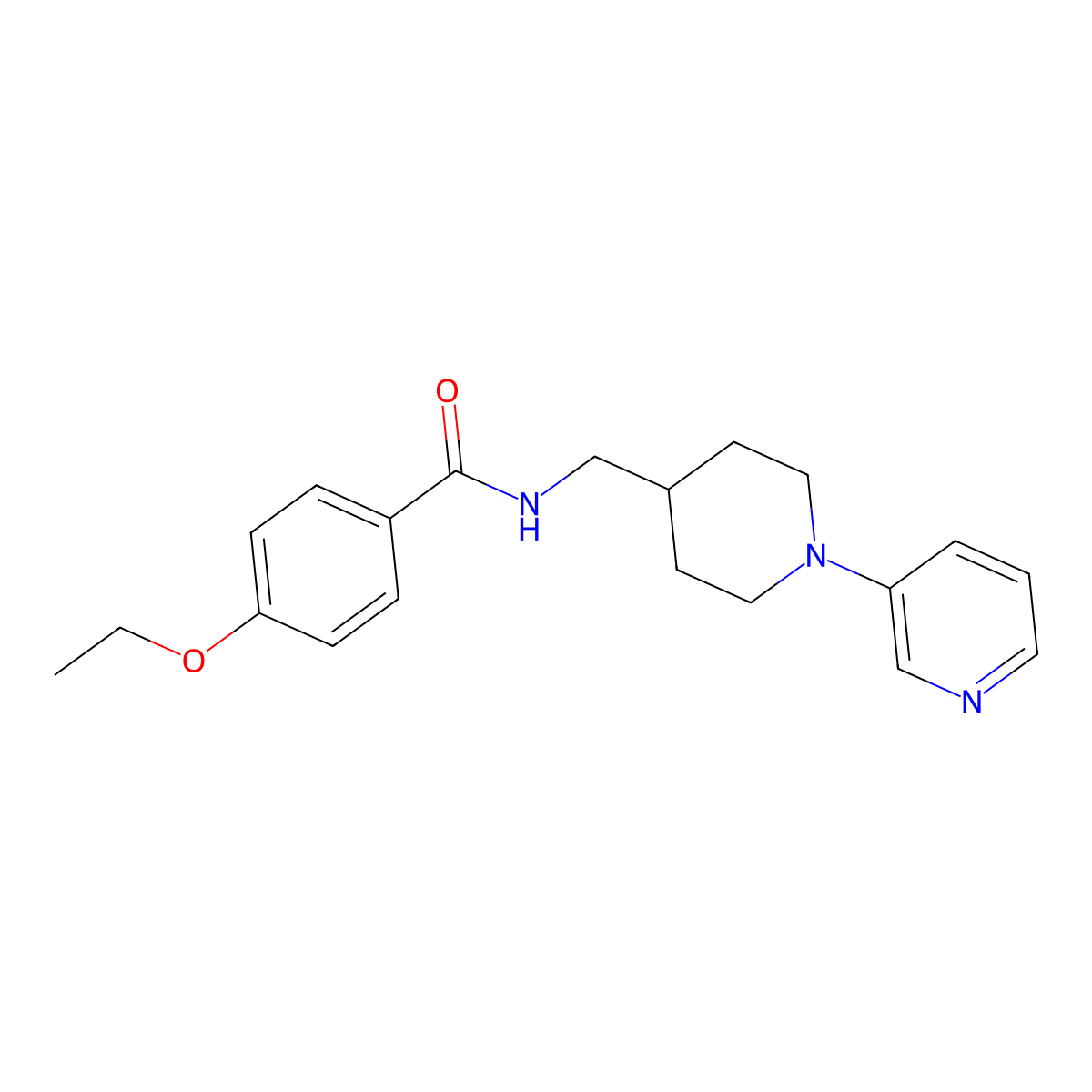4-ethoxy-N-{[1-(pyridin-3-yl)piperidin-4-yl]methyl}benzamide molecular structure, CAS 2034283-28-6