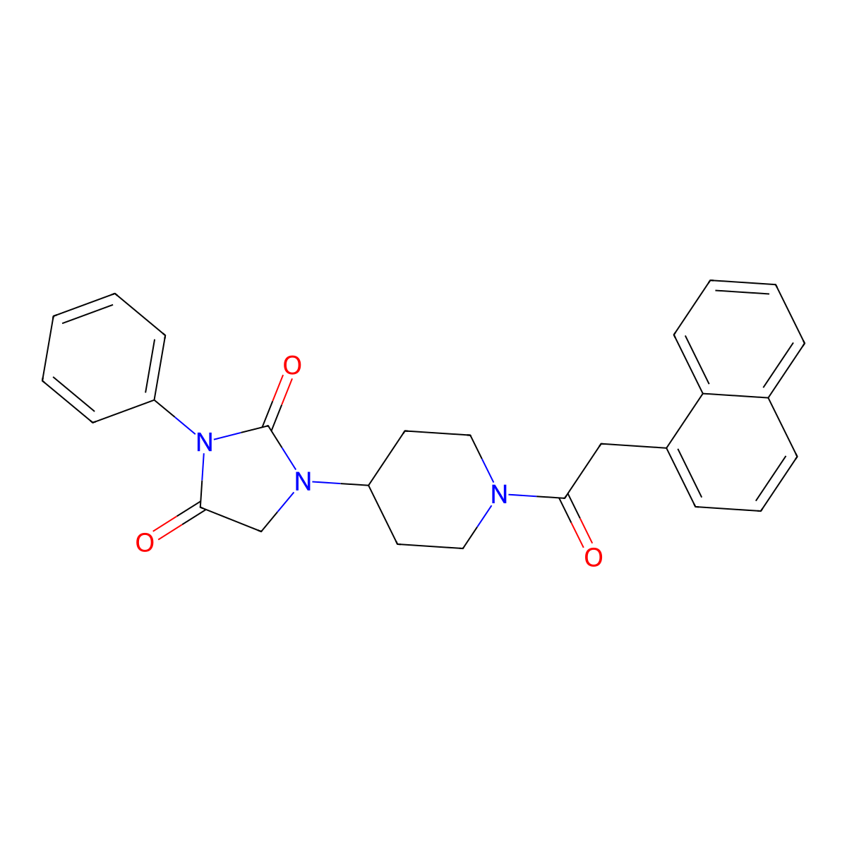 1-(1-(2-(Naphthalen-1-yl)acetyl)piperidin-4-yl)-3-phenylimidazolidine-2,4-dione molecular structure, CAS 2034283-69-5