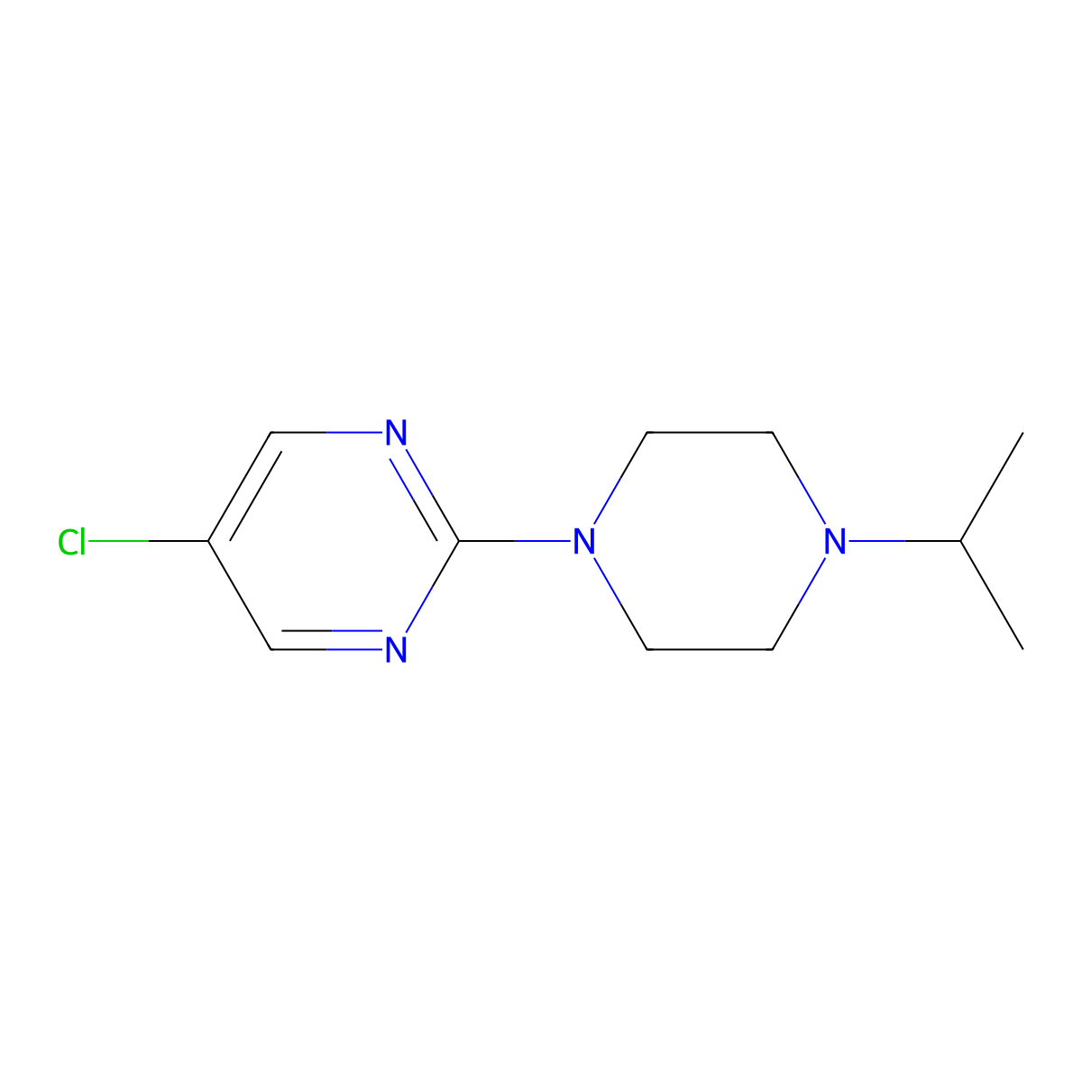 5-Chloro-2-(4-isopropylpiperazin-1-yl)pyrimidine molecular structure, CAS 2034283-74-2