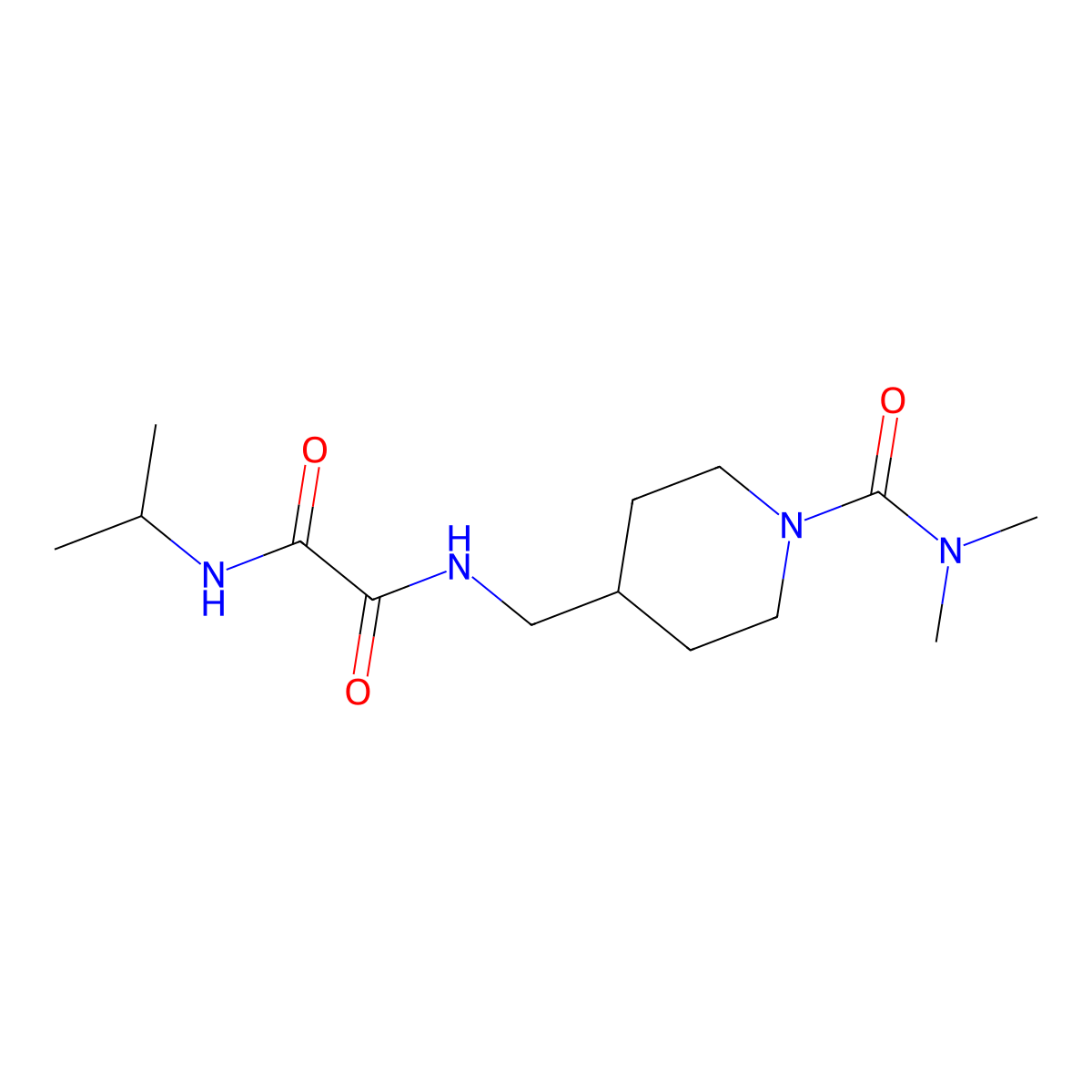 N1-((1-(dimethylcarbamoyl)piperidin-4-yl)methyl)-N2-isopropyloxalamide molecular structure, CAS 2034284-08-5
