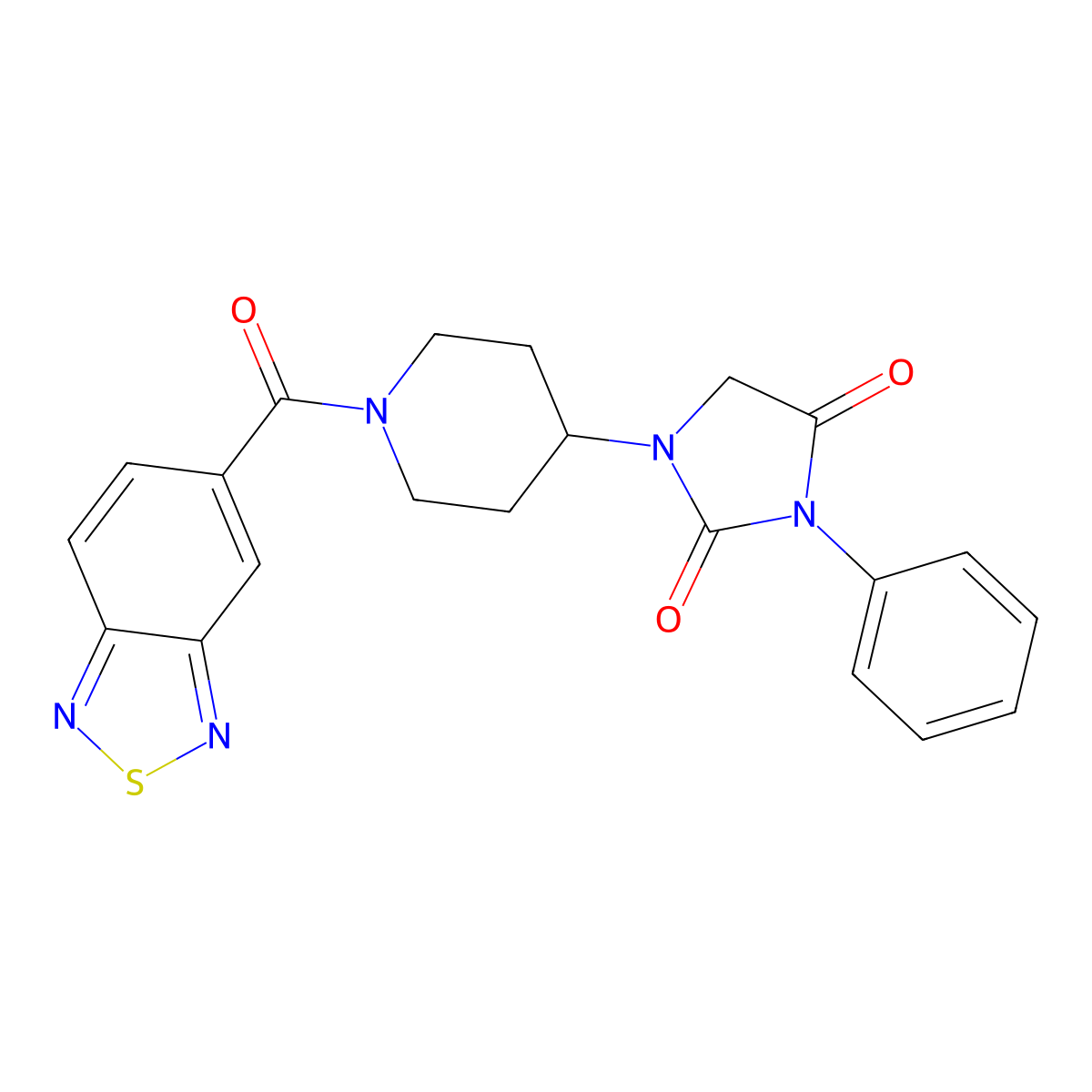 1-(1-(Benzo[c][1,2,5]thiadiazole-5-carbonyl)piperidin-4-yl)-3-phenylimidazolidine-2,4-dione molecular structure, CAS 2034284-24-5