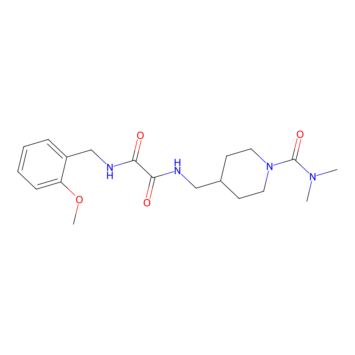 N1-((1-(dimethylcarbamoyl)piperidin-4-yl)methyl)-N2-(2-methoxybenzyl)oxalamide molecular structure, CAS 2034284-31-4