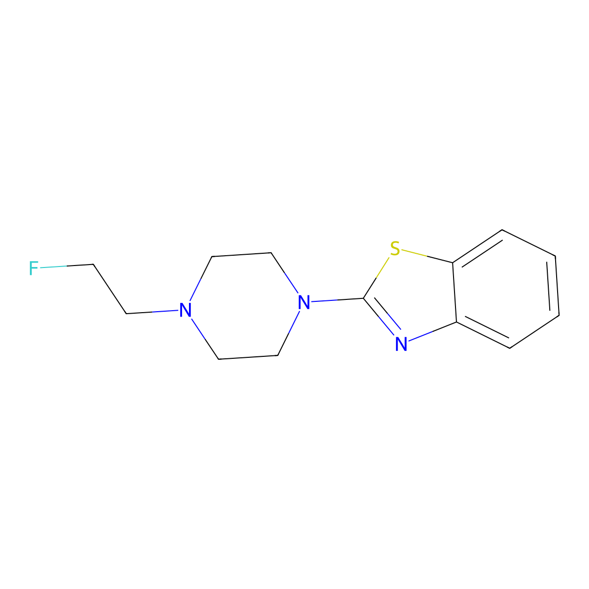 2-(4-(2-Fluoroethyl)piperazin-1-yl)benzo[d]thiazole molecular structure, CAS 2034284-35-8