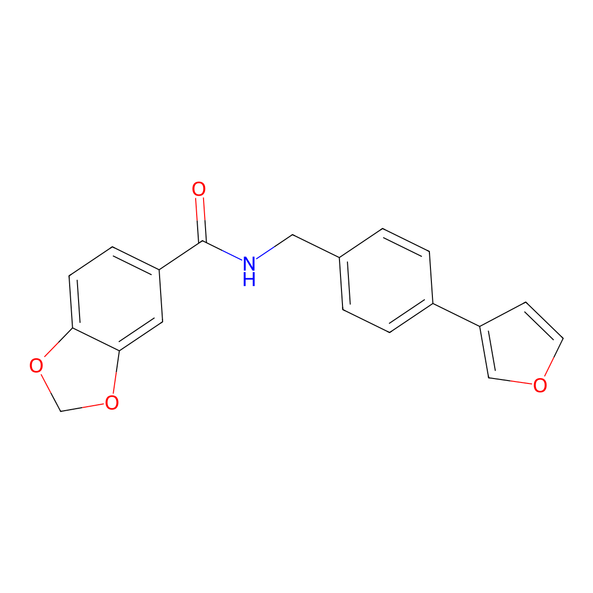 N-(4-(furan-3-yl)benzyl)benzo[d][1,3]dioxole-5-carboxamide molecular structure, CAS 2034284-65-4