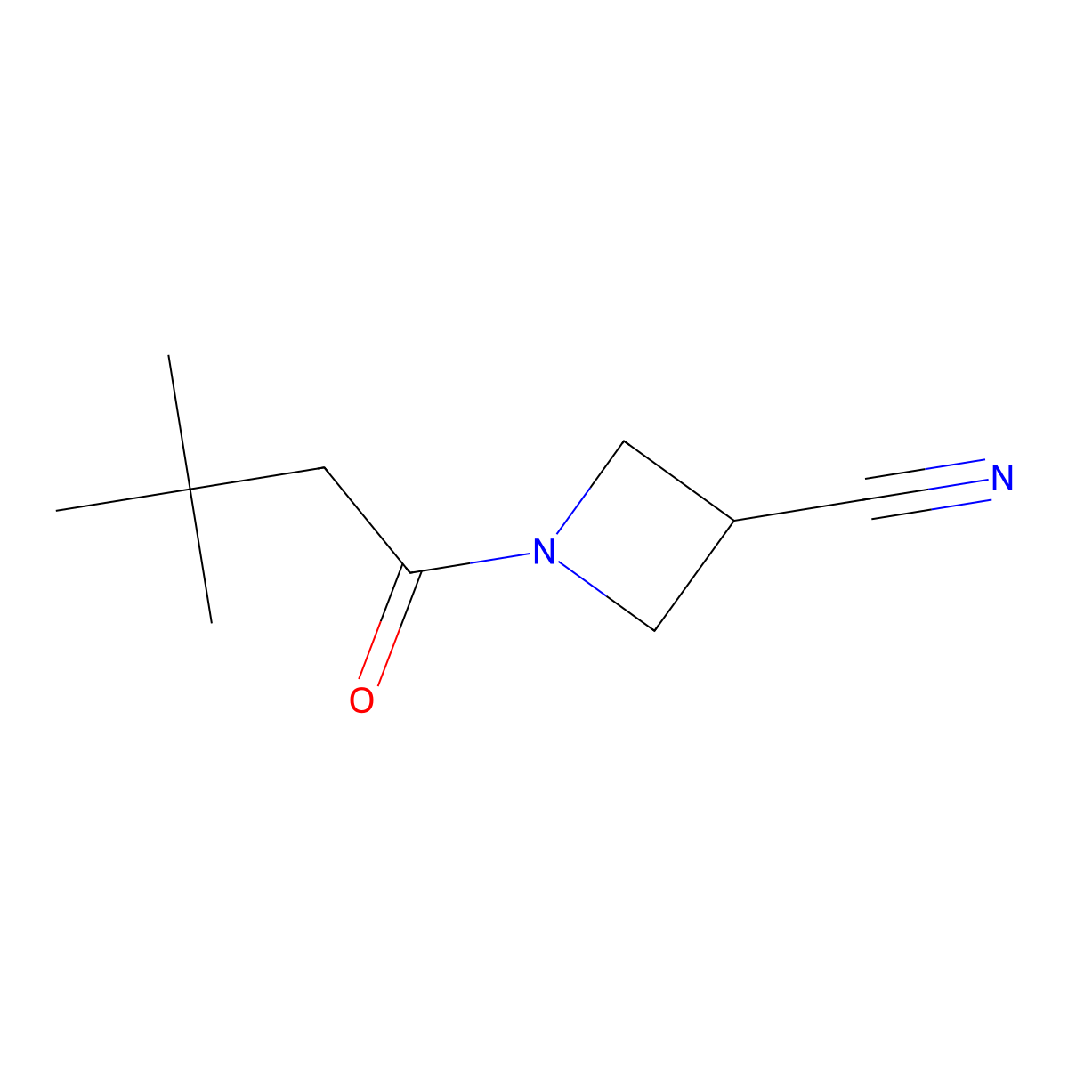 1-(3,3-Dimethylbutanoyl)azetidine-3-carbonitrile molecular structure, CAS 2034284-88-1