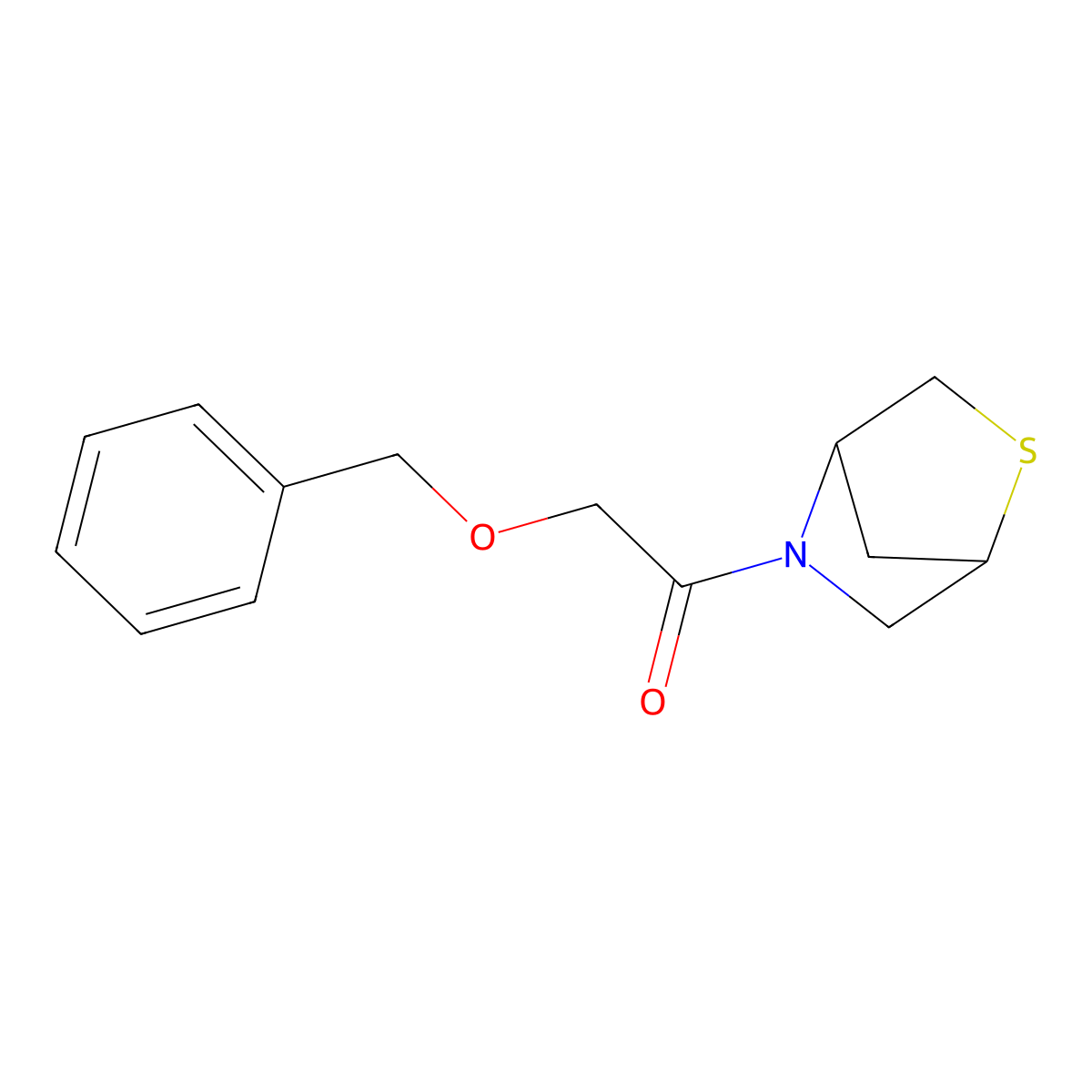 2-(Benzyloxy)-1-(2-thia-5-azabicyclo[2.2.1]heptan-5-yl)ethanone molecular structure, CAS 2034285-14-6