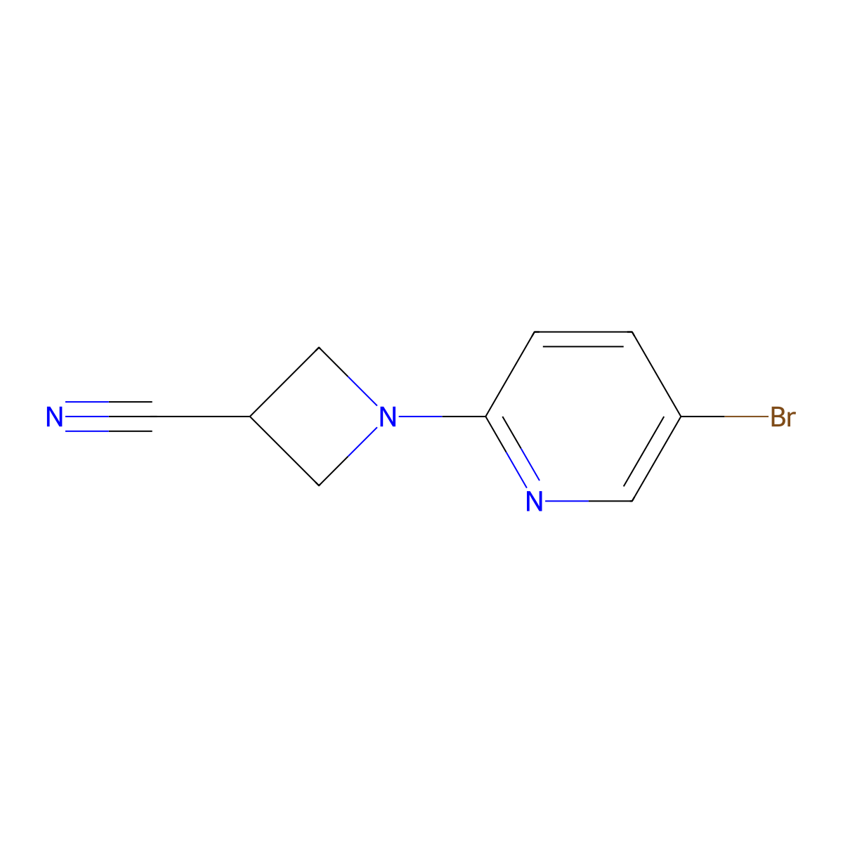 1-(5-Bromopyridin-2-yl)azetidine-3-carbonitrile molecular structure, CAS 2034285-34-0
