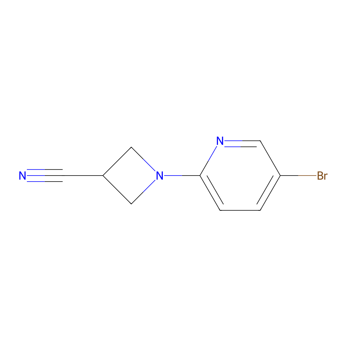 1-(5-Bromopyridin-2-yl)azetidine-3-carbonitrile molecular structure, CAS 2034285-34-0