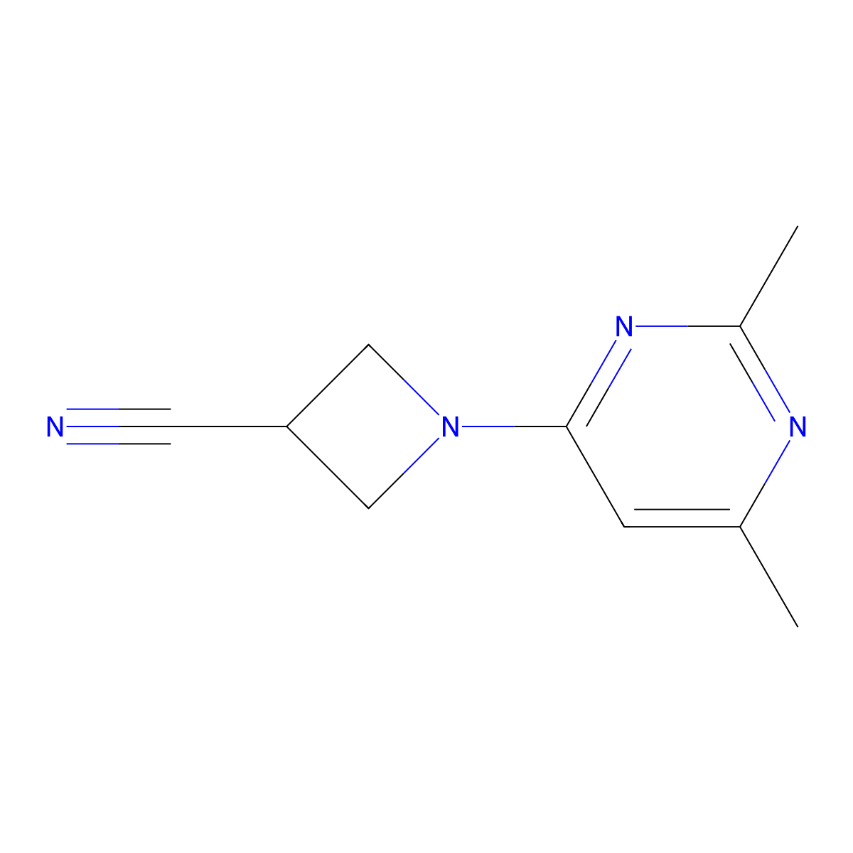 1-(2,6-Dimethylpyrimidin-4-yl)azetidine-3-carbonitrile molecular structure, CAS 2034285-46-4