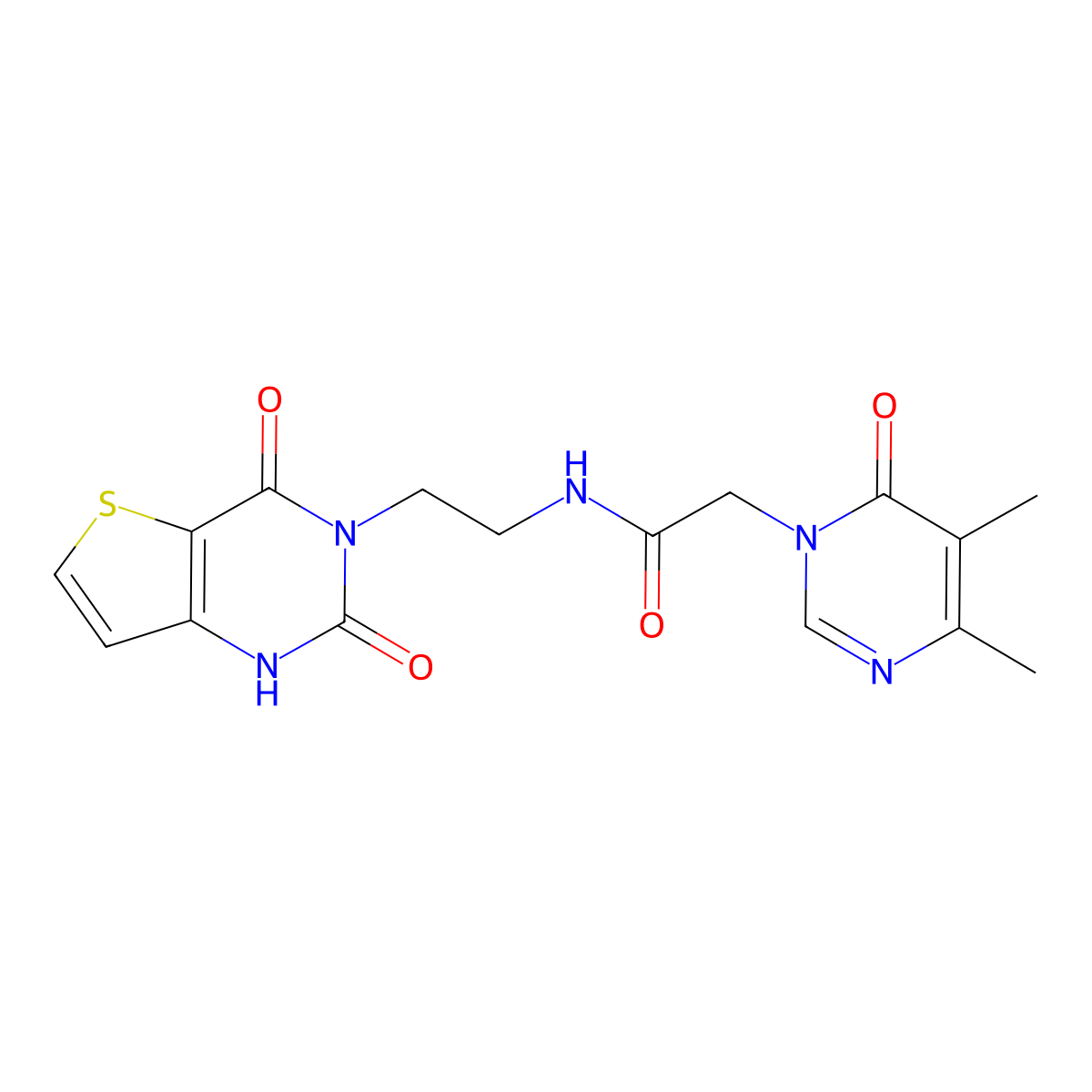 2-(4,5-dimethyl-6-oxopyrimidin-1(6H)-yl)-N-(2-(2,4-dioxo-1,2-dihydrothieno[3,2-d]pyrimidin-3(4H)-yl)ethyl)acetamide molecular structure, CAS 2034285-50-0