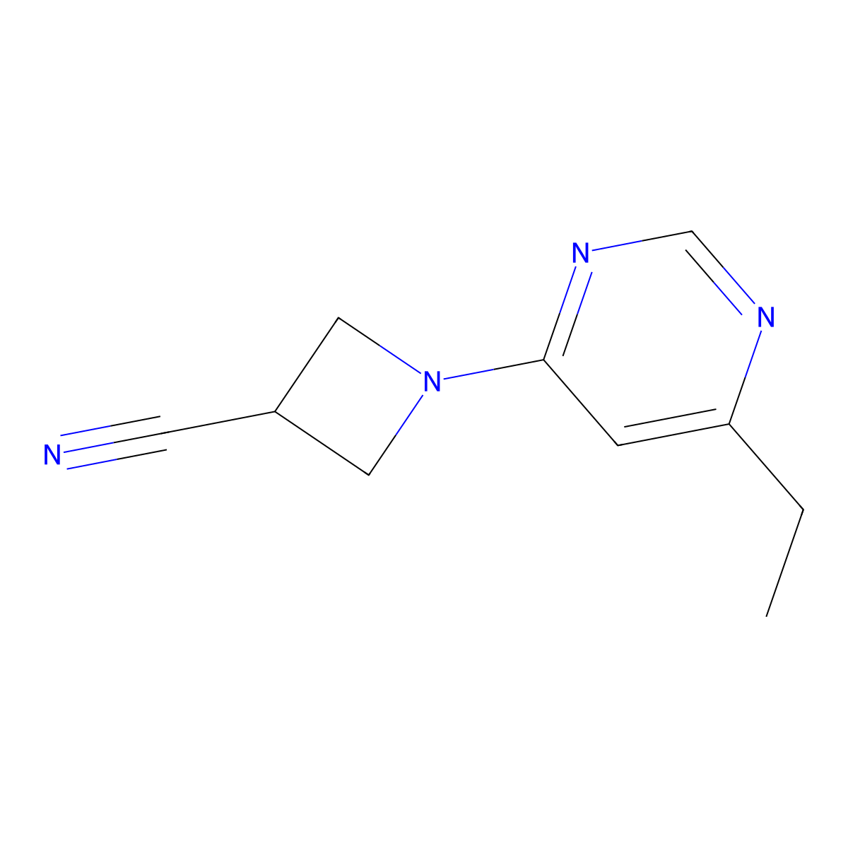 1-(6-Ethylpyrimidin-4-yl)azetidine-3-carbonitrile molecular structure, CAS 2034285-61-3