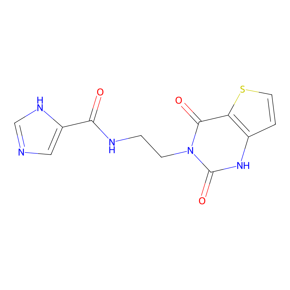 N-(2-(2,4-dioxo-1,2-dihydrothieno[3,2-d]pyrimidin-3(4H)-yl)ethyl)-1H-imidazole-5-carboxamide molecular structure, CAS 2034285-66-8