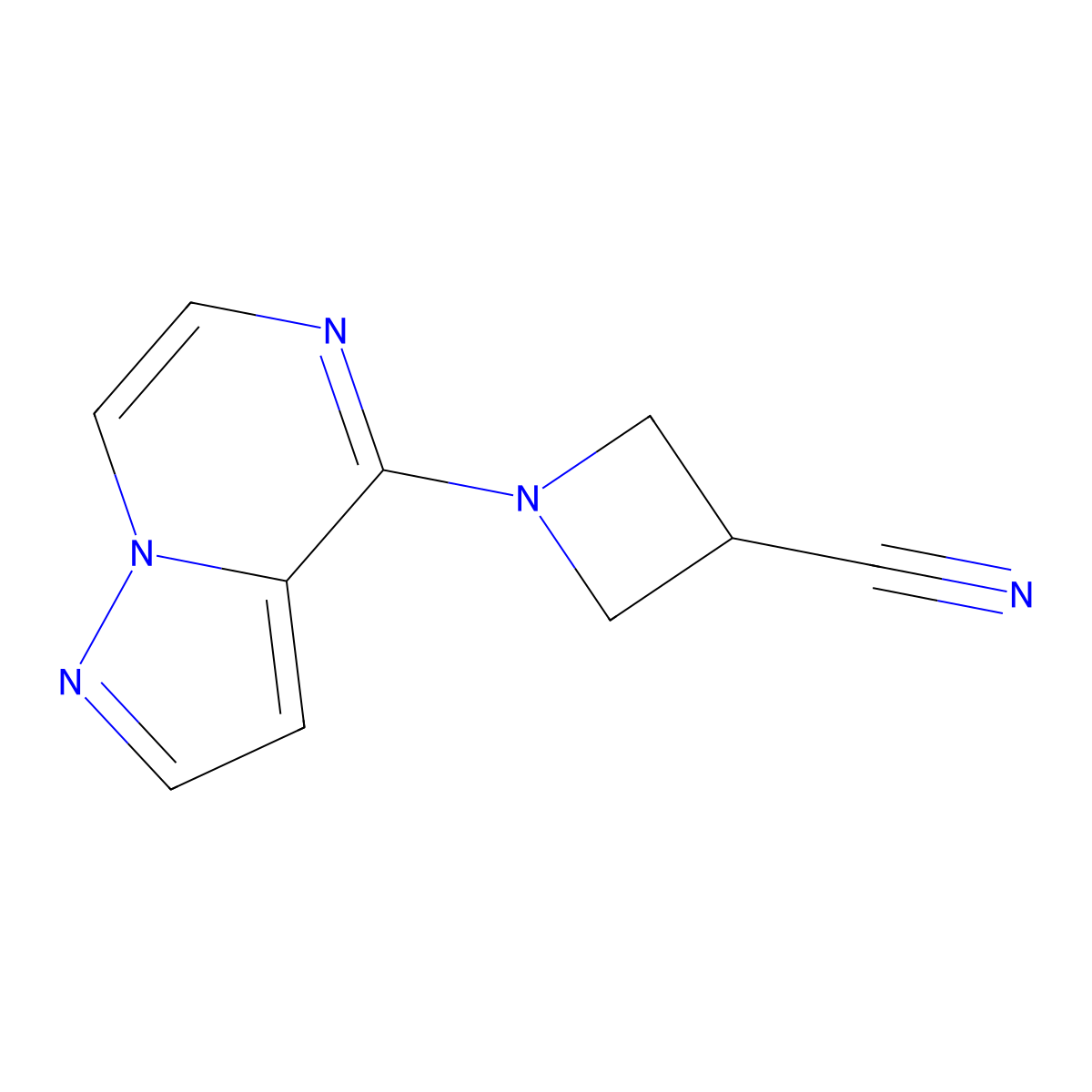1-{Pyrazolo[1,5-a]pyrazin-4-yl}azetidine-3-carbonitrile molecular structure, CAS 2034285-69-1