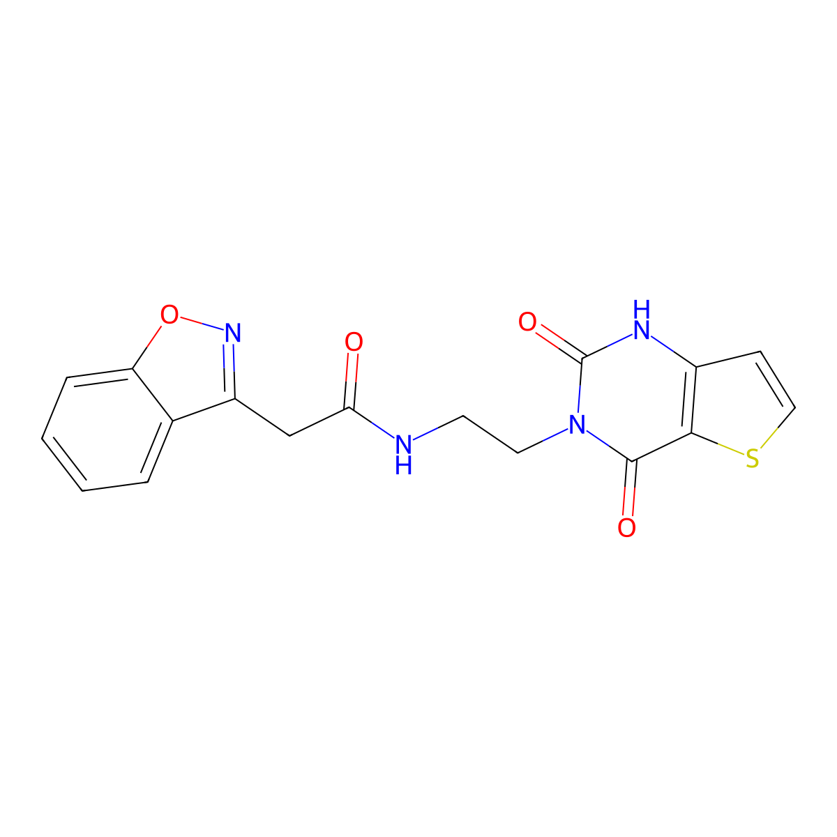 2-(benzo[d]isoxazol-3-yl)-N-(2-(2,4-dioxo-1,2-dihydrothieno[3,2-d]pyrimidin-3(4H)-yl)ethyl)acetamide molecular structure, CAS 2034286-33-2