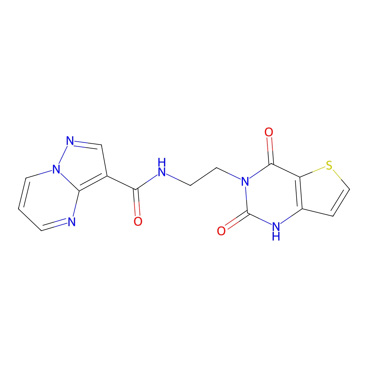 N-(2-(2,4-dioxo-1,2-dihydrothieno[3,2-d]pyrimidin-3(4H)-yl)ethyl)pyrazolo[1,5-a]pyrimidine-3-carboxamide molecular structure, CAS 2034286-46-7