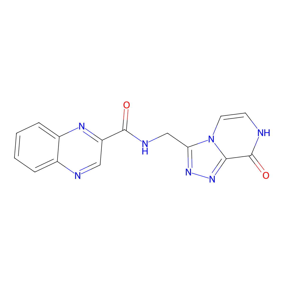 N-({8-hydroxy-[1,2,4]triazolo[4,3-a]pyrazin-3-yl}methyl)quinoxaline-2-carboxamide molecular structure, CAS 2034286-57-0