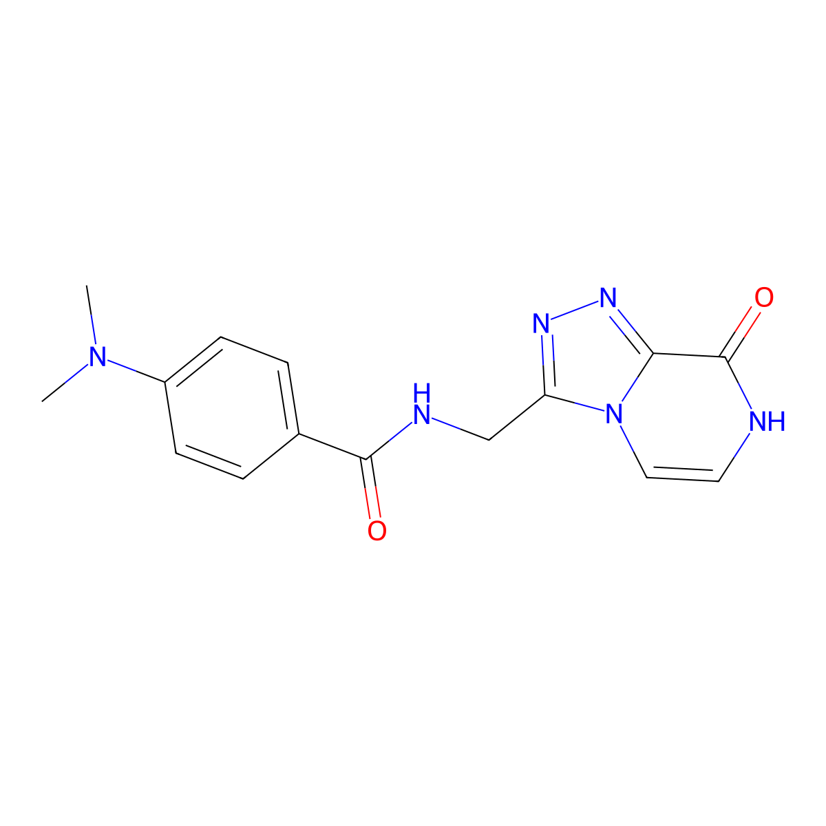 4-(dimethylamino)-N-({8-hydroxy-[1,2,4]triazolo[4,3-a]pyrazin-3-yl}methyl)benzamide molecular structure, CAS 2034286-63-8