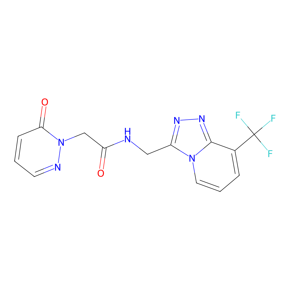 2-(6-oxopyridazin-1(6H)-yl)-N-((8-(trifluoromethyl)-[1,2,4]triazolo[4,3-a]pyridin-3-yl)methyl)acetamide molecular structure, CAS 2034286-79-6