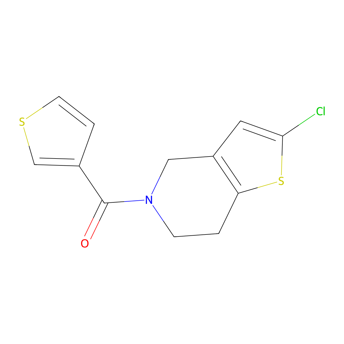 (2-chloro-6,7-dihydrothieno[3,2-c]pyridin-5(4H)-yl)(thiophen-3-yl)methanone molecular structure, CAS 2034287-24-4