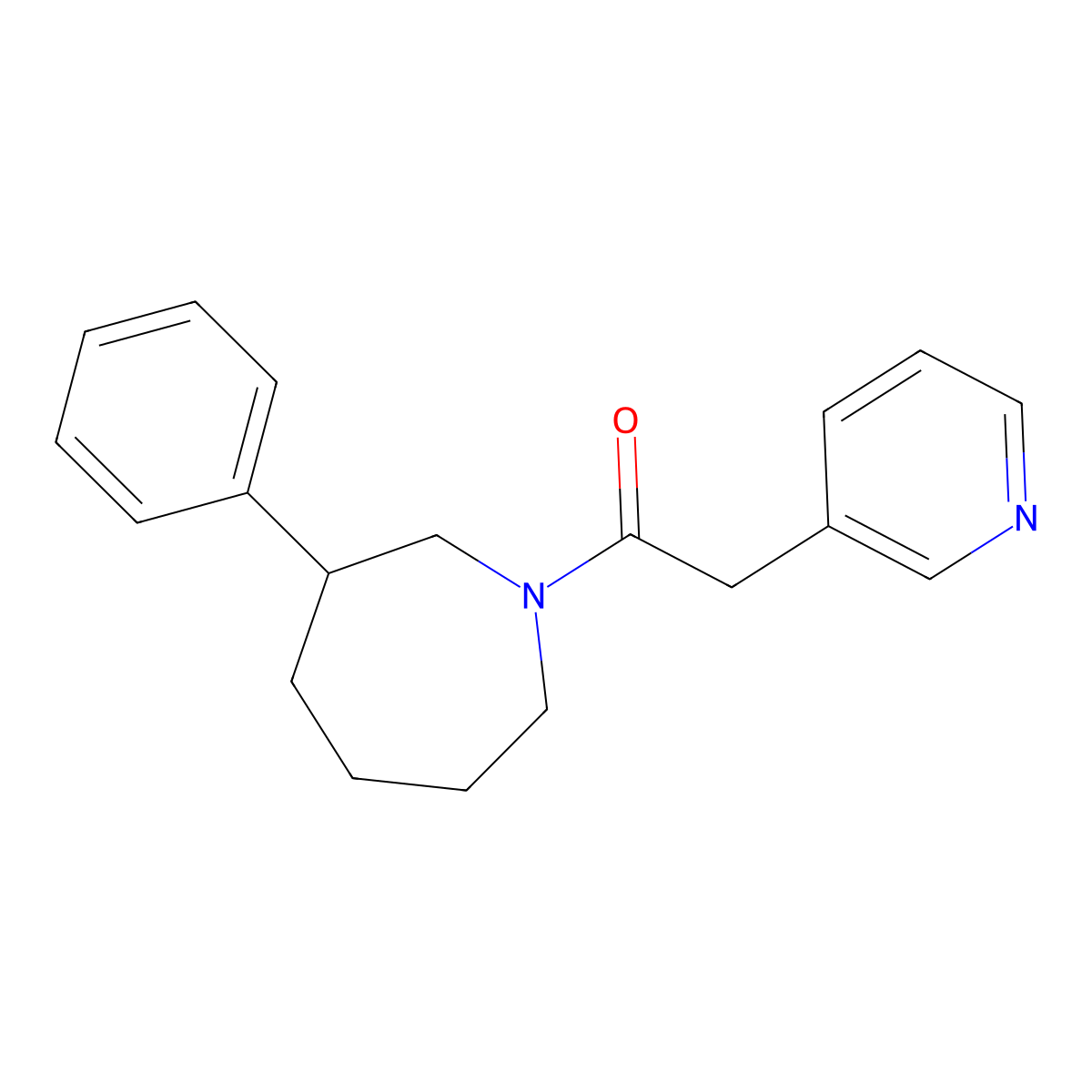 1-(3-Phenylazepan-1-yl)-2-(pyridin-3-yl)ethanone molecular structure, CAS 2034288-15-6