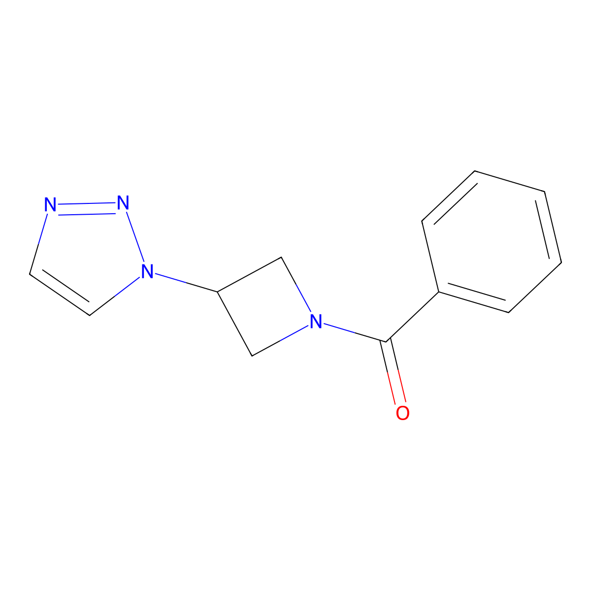 1-(1-benzoylazetidin-3-yl)-1H-1,2,3-triazole molecular structure, CAS 2034288-32-7