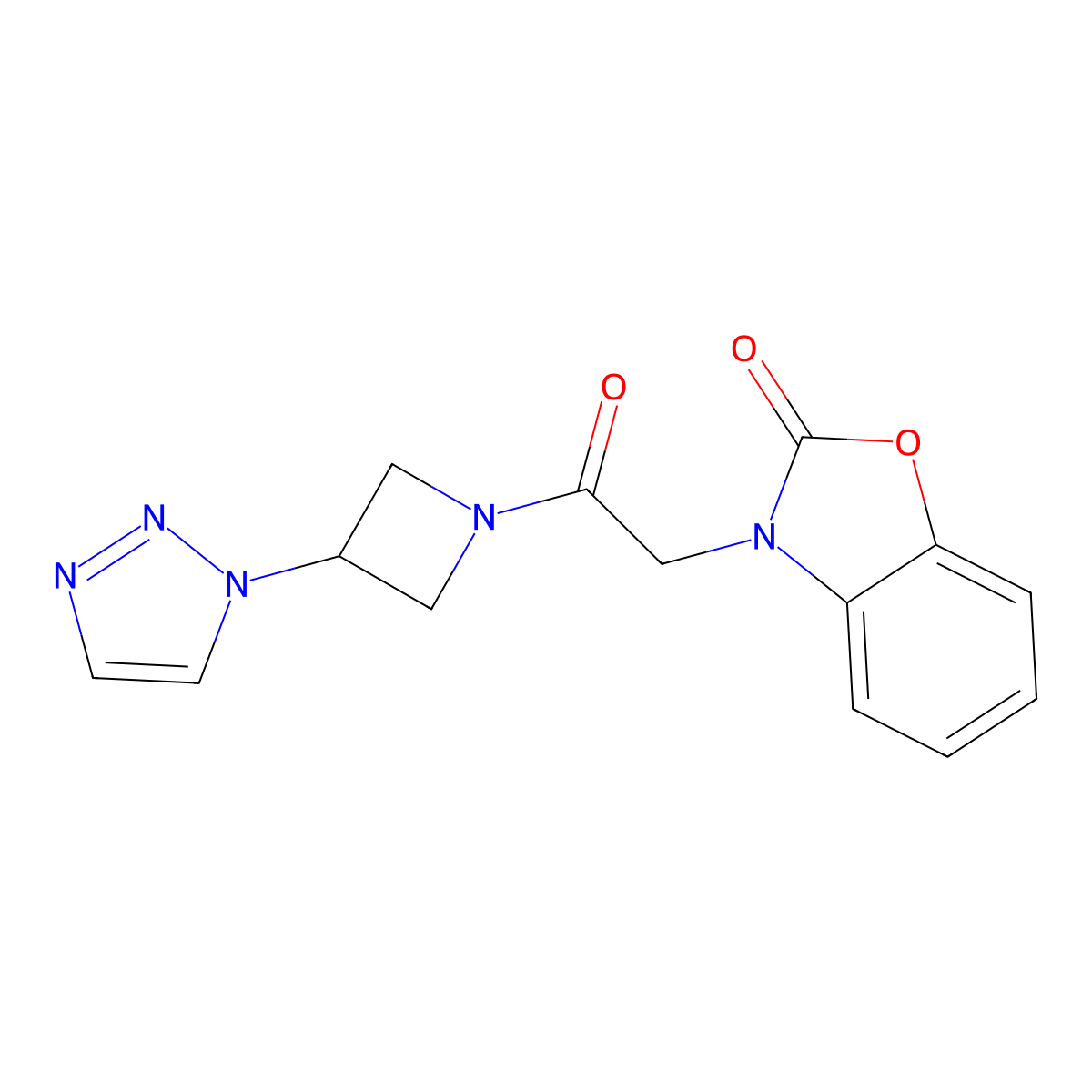3-(2-(3-(1H-1,2,3-triazol-1-yl)azetidin-1-yl)-2-oxoethyl)benzo[d]oxazol-2(3H)-one molecular structure, CAS 2034288-51-0
