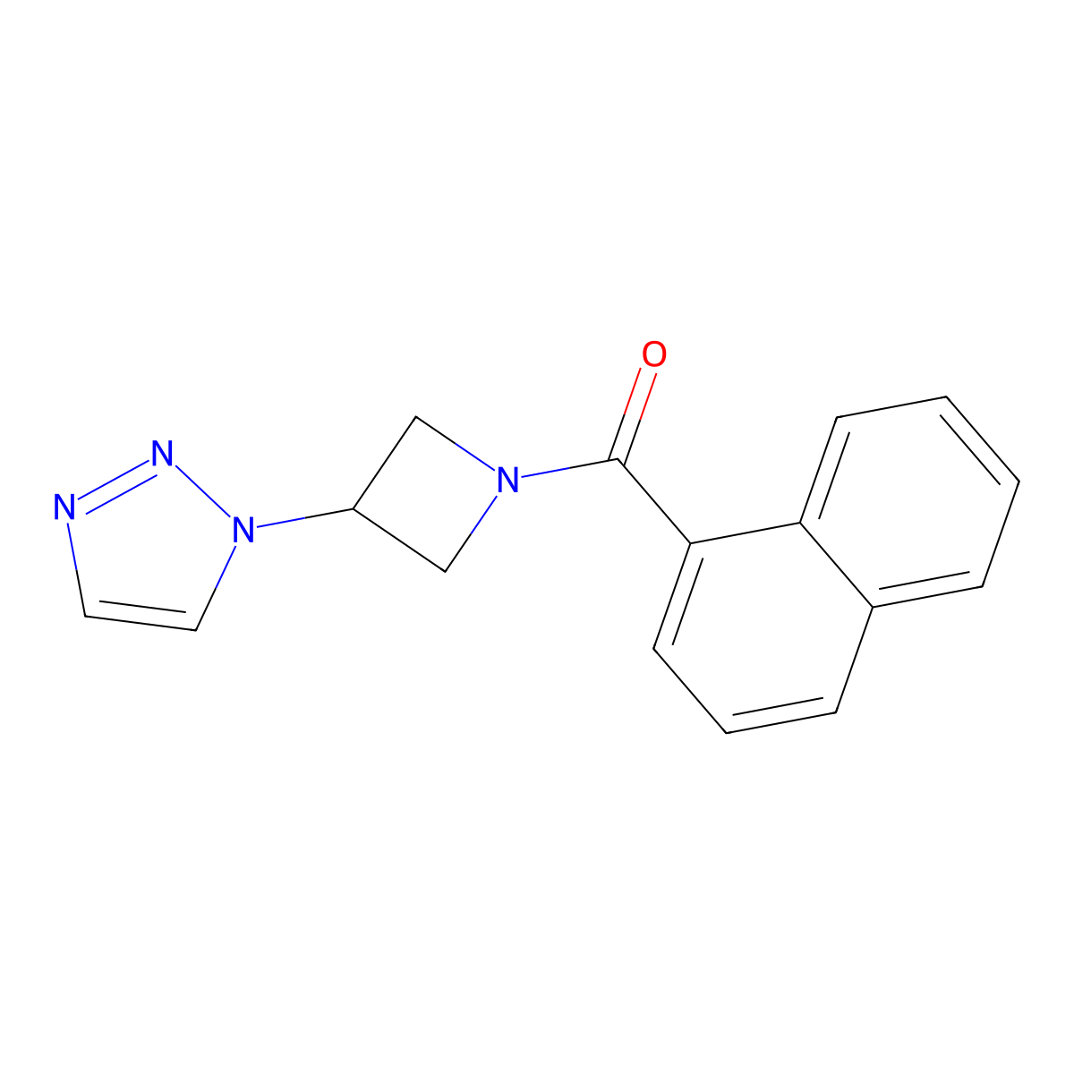 (3-(1H-1,2,3-triazol-1-yl)azetidin-1-yl)(naphthalen-1-yl)methanone molecular structure, CAS 2034288-96-3
