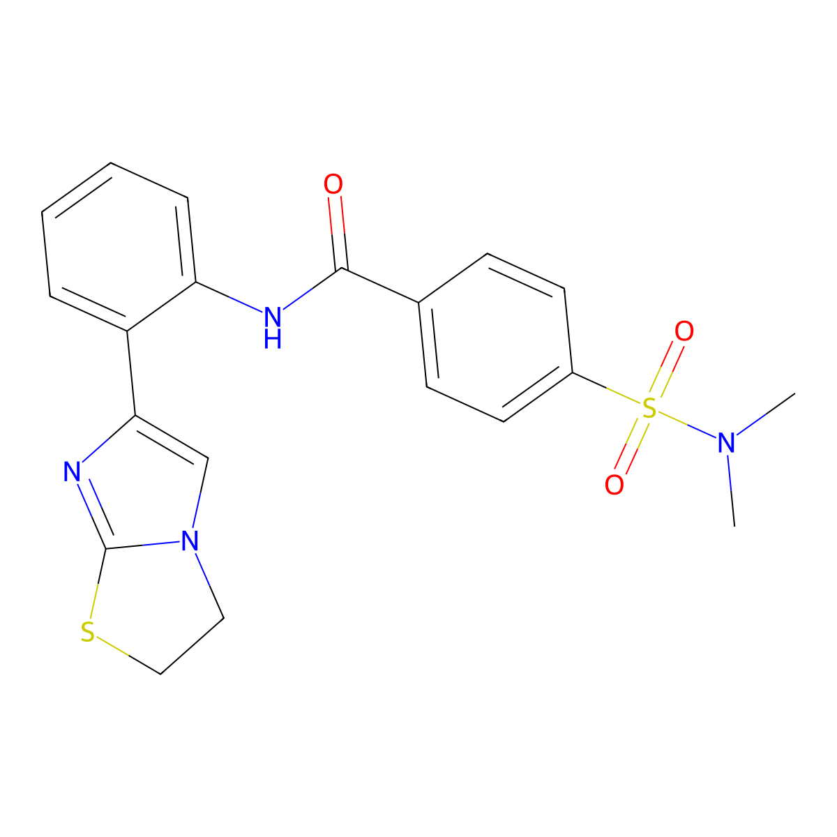 N-(2-(2,3-dihydroimidazo[2,1-b]thiazol-6-yl)phenyl)-4-(N,N-dimethylsulfamoyl)benzamide molecular structure, CAS 2034289-04-6
