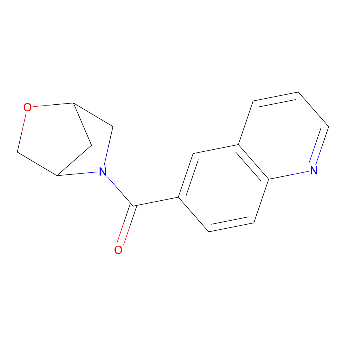 2-Oxa-5-azabicyclo[2.2.1]heptan-5-yl(quinolin-6-yl)methanone molecular structure, CAS 2034289-09-1