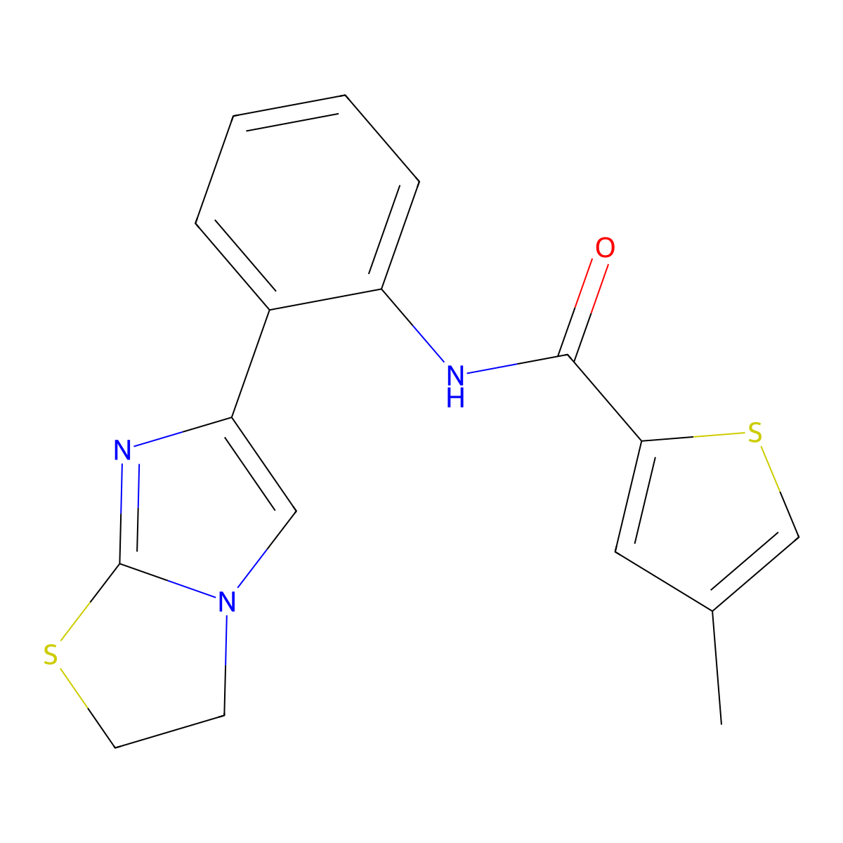N-(2-(2,3-dihydroimidazo[2,1-b]thiazol-6-yl)phenyl)-4-methylthiophene-2-carboxamide molecular structure, CAS 2034289-40-0